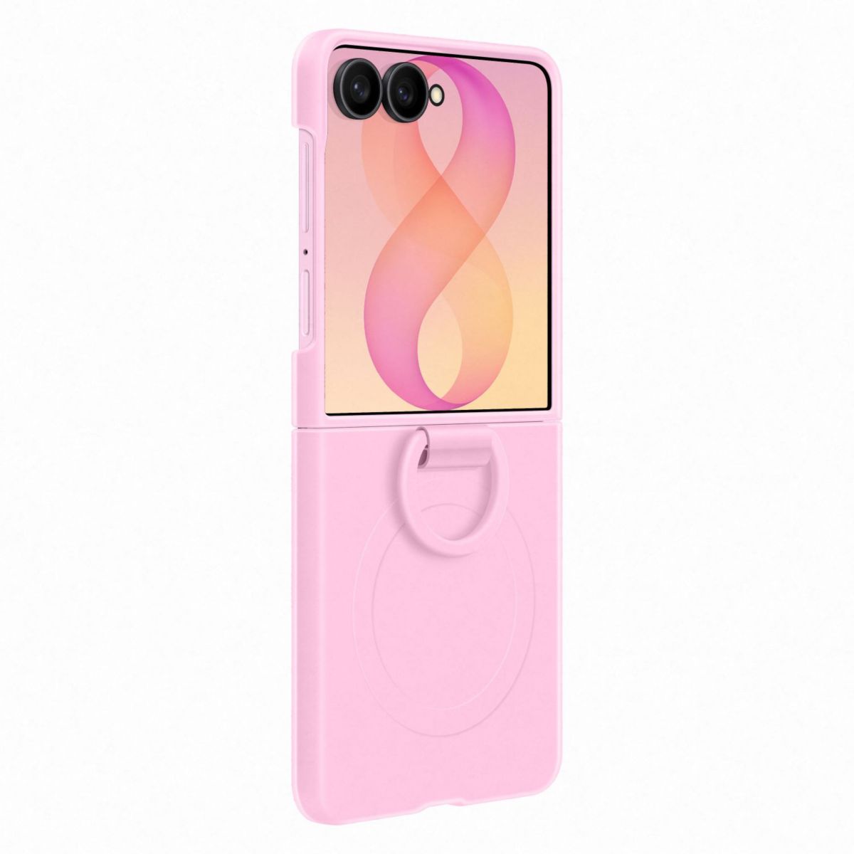 Coque Flip 8 Silicone anneau magnétique Violet couleur unique, SAMSUNG