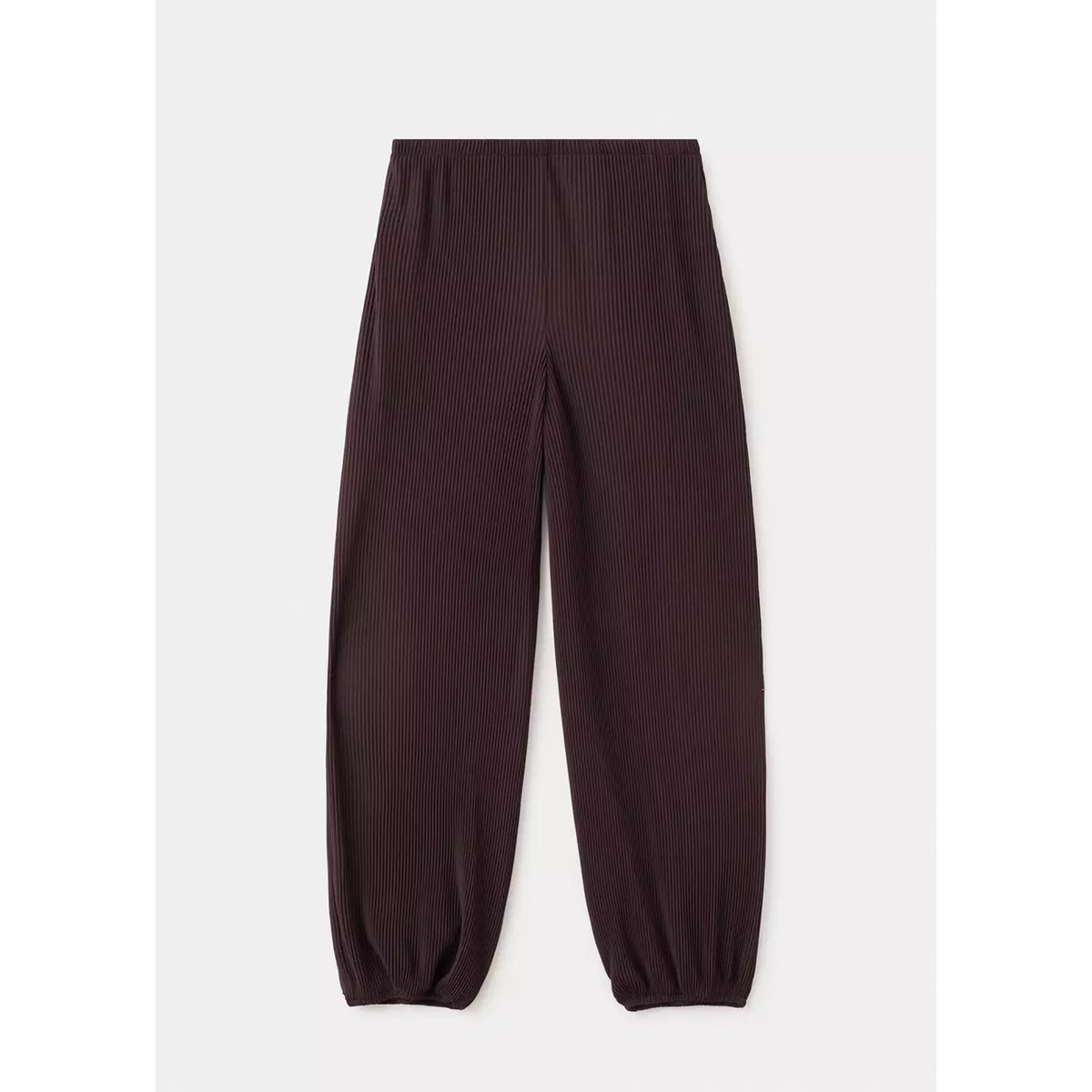 Pantalon bouffant texturé chocolat, MANGO