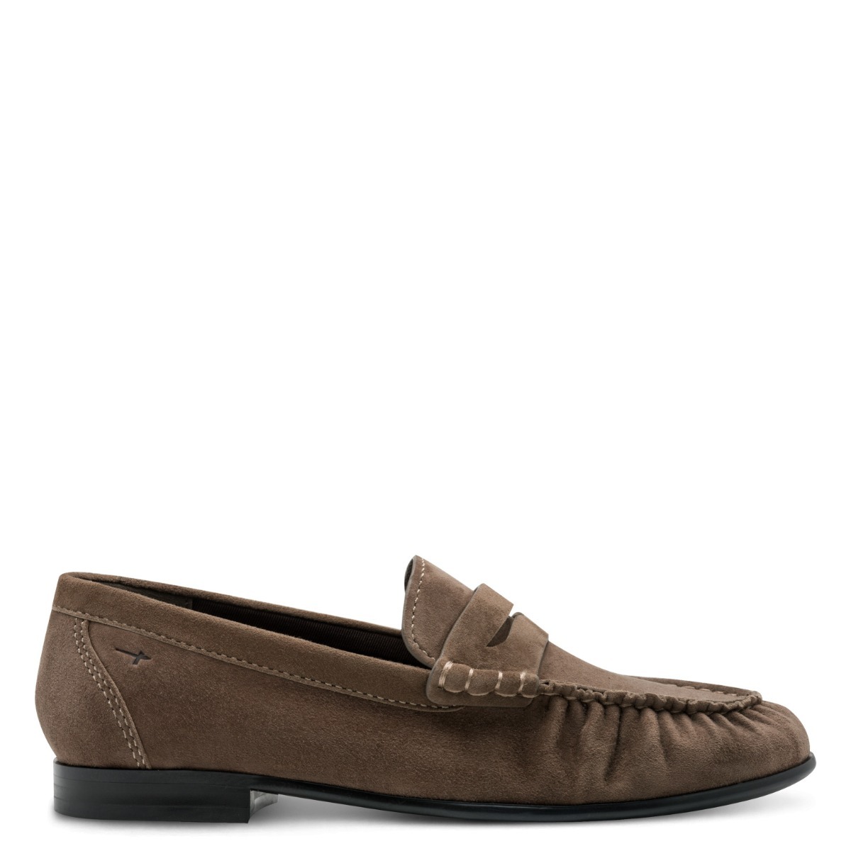 Slipper en cuir marron, TAMARIS