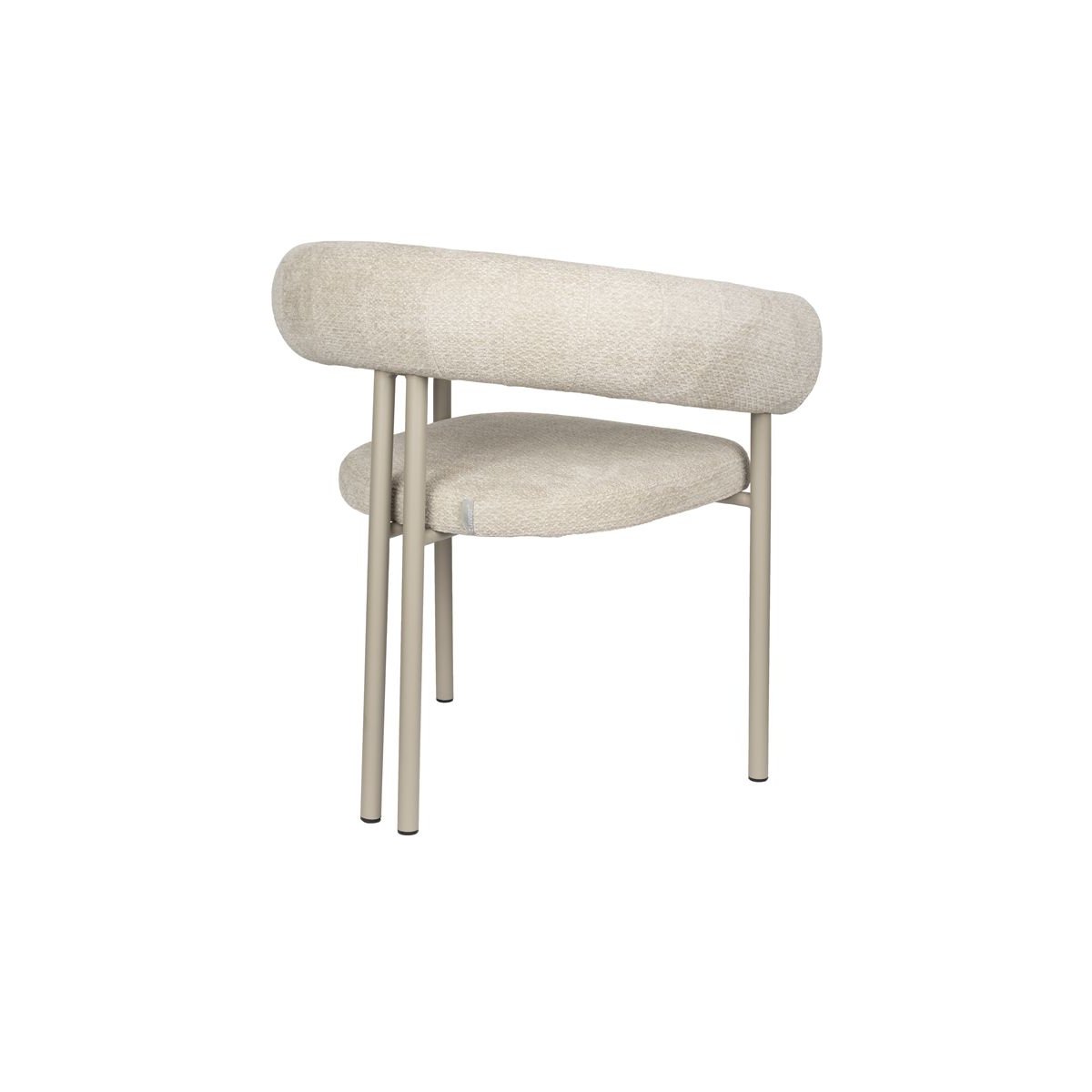 Fauteuil design en tissu (lot de 2), classique, HEELS beige, ZUIVER