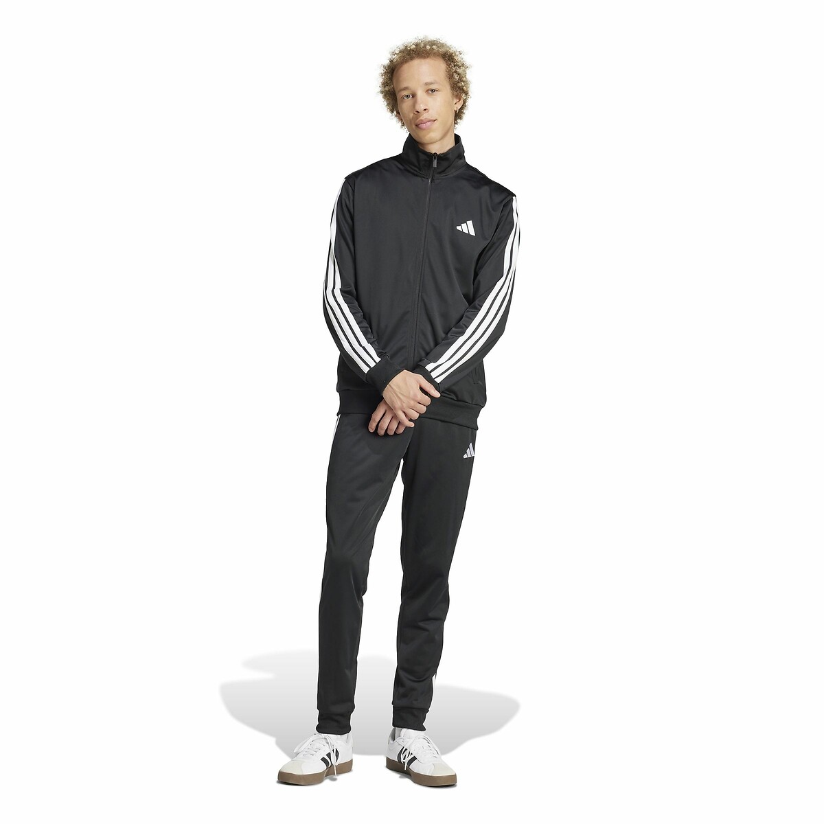 Survêtement Essentiel 3 bandes en tricot noir, ADIDAS SPORTSWEAR