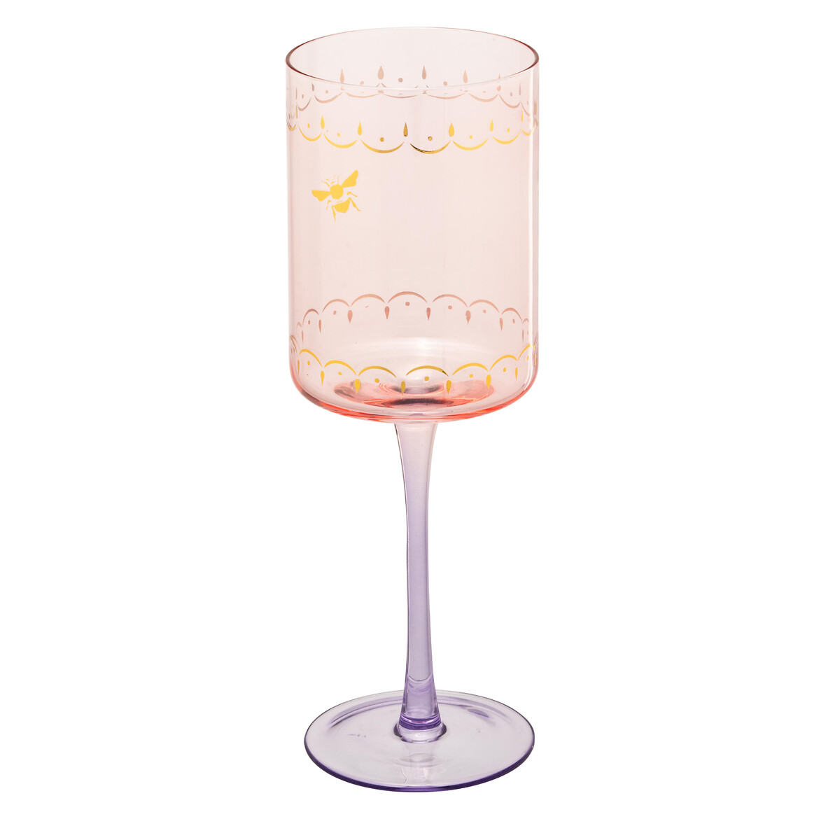 Set of 2 Bee Wine Glasses multi-coloured, YVONNE ELLEN