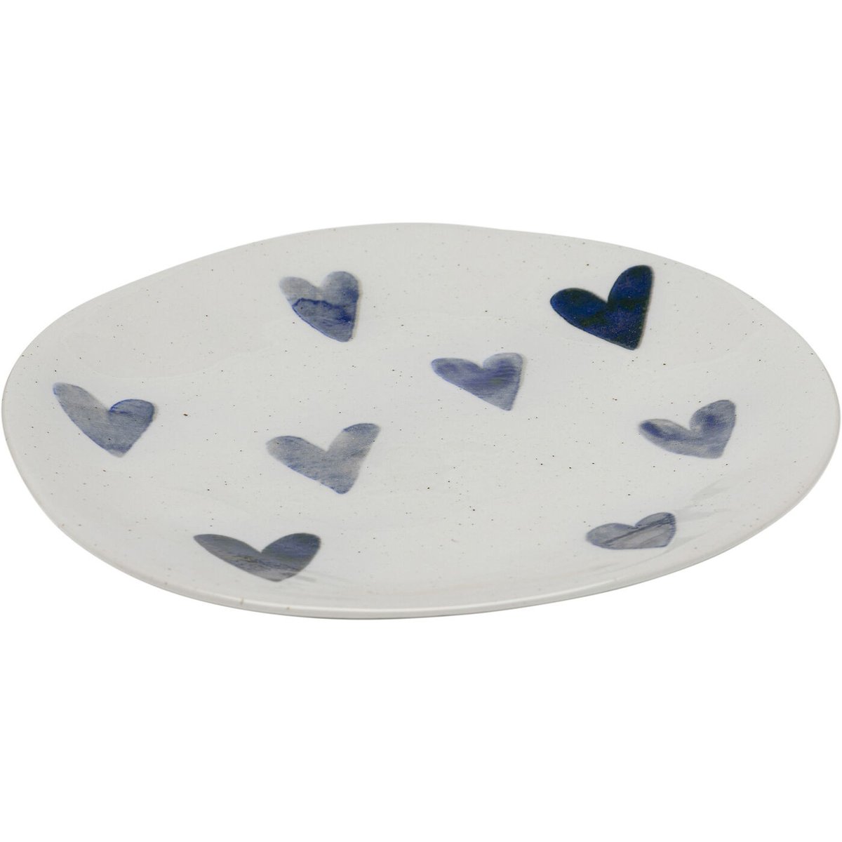 Lot de 6 assiettes plates à dessert, CUORI bleu, KARE DESIGN