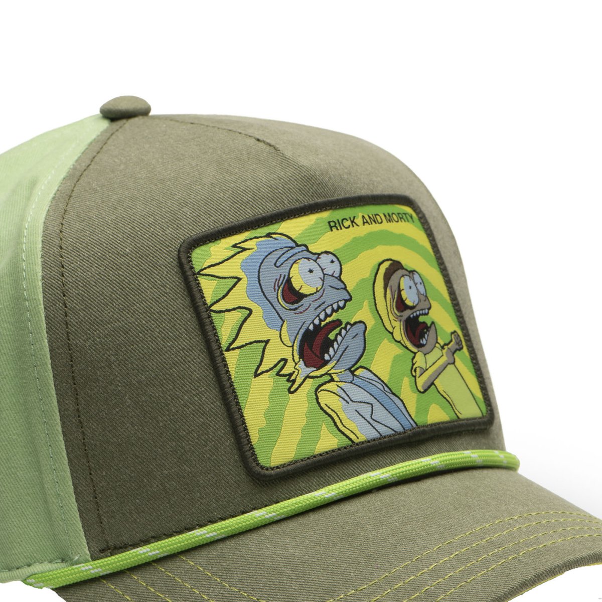 Casquette baseball Rick & Morty vert clair/kaki, CAPSLAB