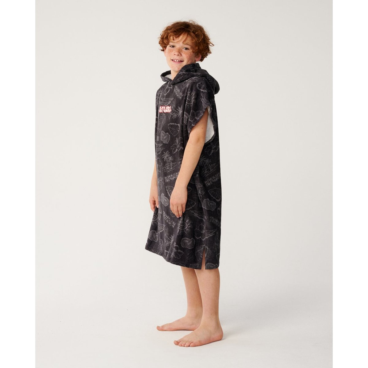 Poncho SURF enfant SESSIONS washed black, RIP CURL