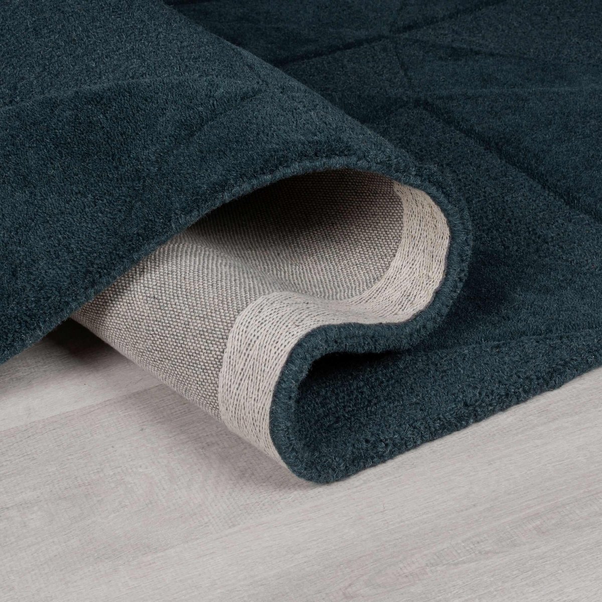 Tapis en laine SHARD bleu canard, FLAIR RUGS
