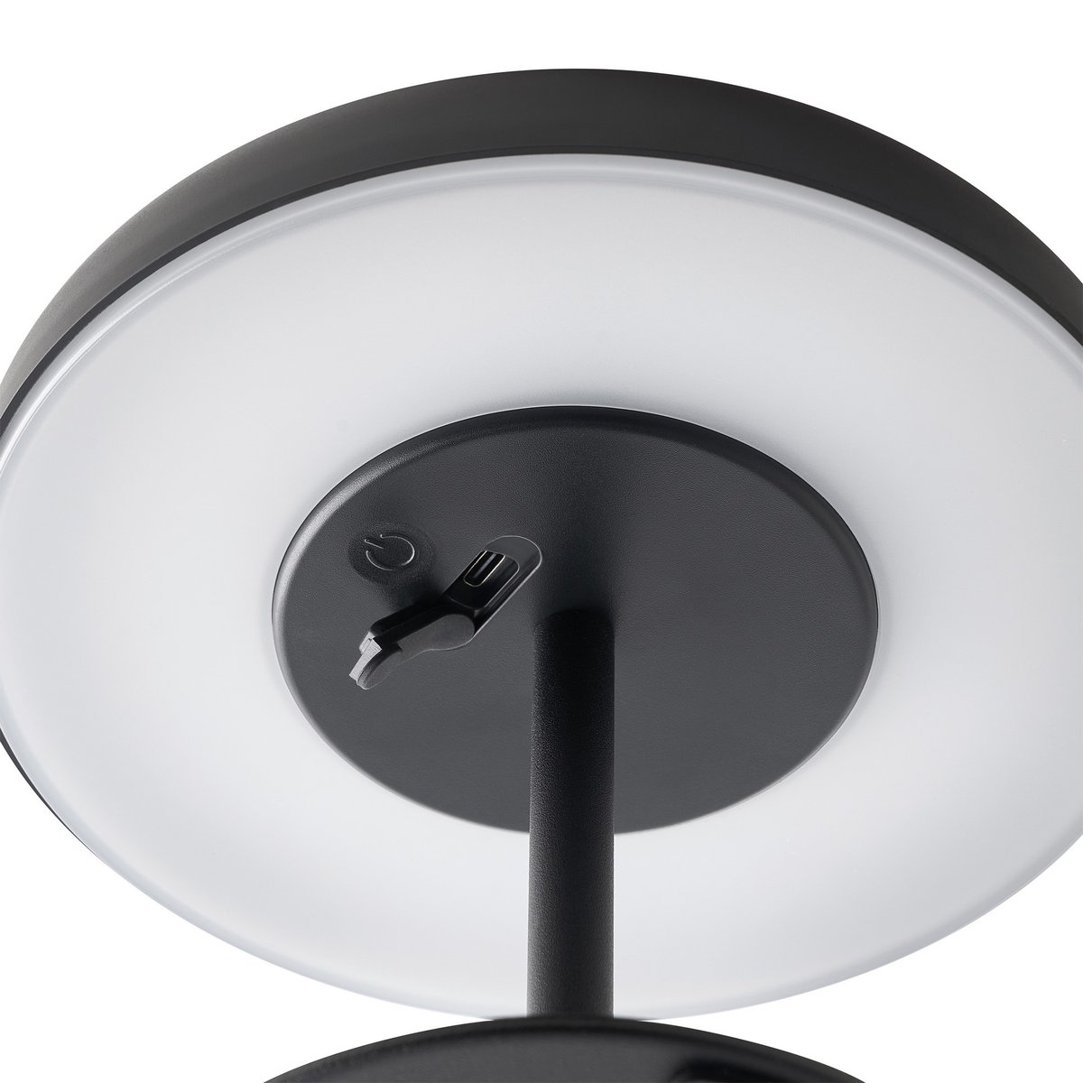 Lampe solaire Ronde, au design épuré d'exterieur en plastique, ELMER Solar noir, NORDLUX