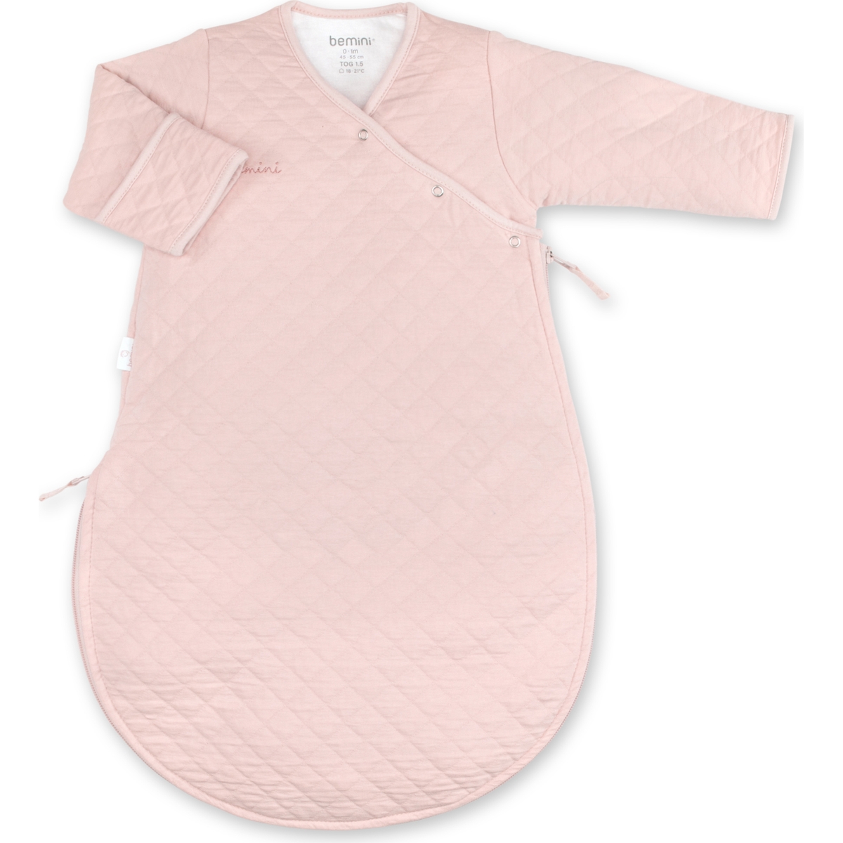 Gigoteuse avec moufles mi-saison - TOG 1.5 Matelassé confort blush, BEMINI