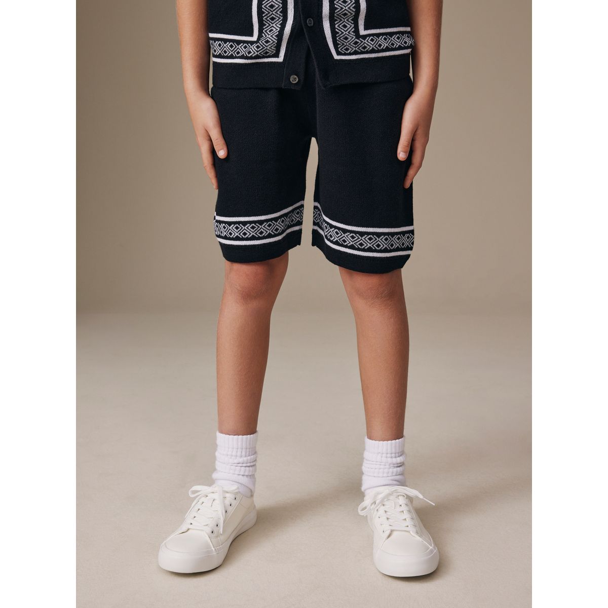 Ensemble avec polo et short en maille monochrome, NEXT