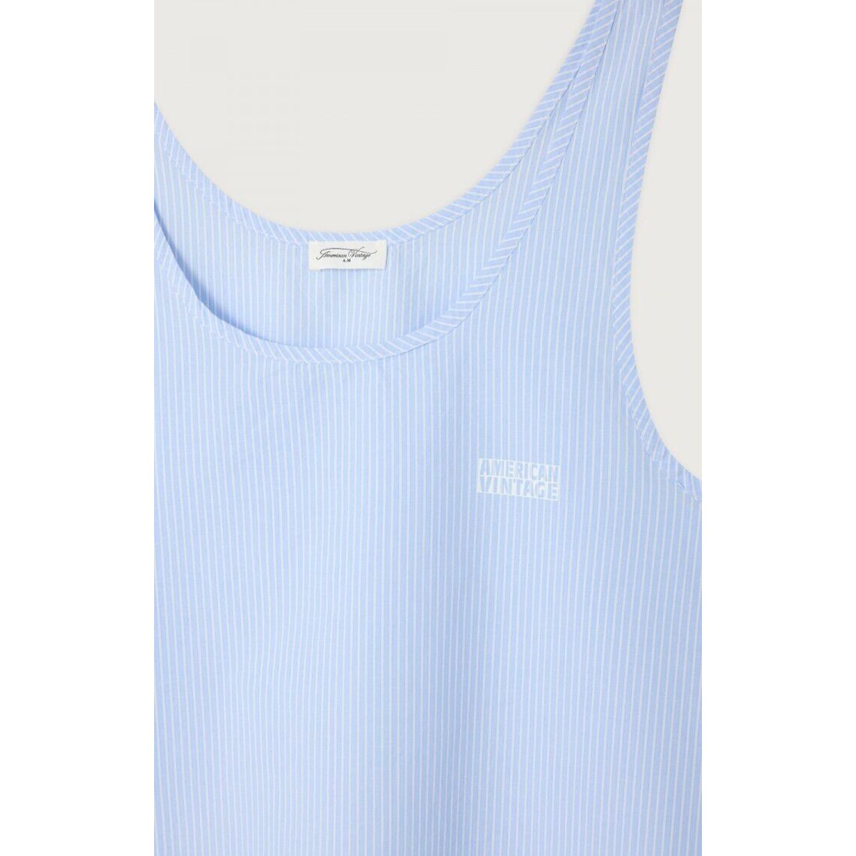 Canotta ampia a righe, ELUABIRD rigato blu, AMERICAN VINTAGE
