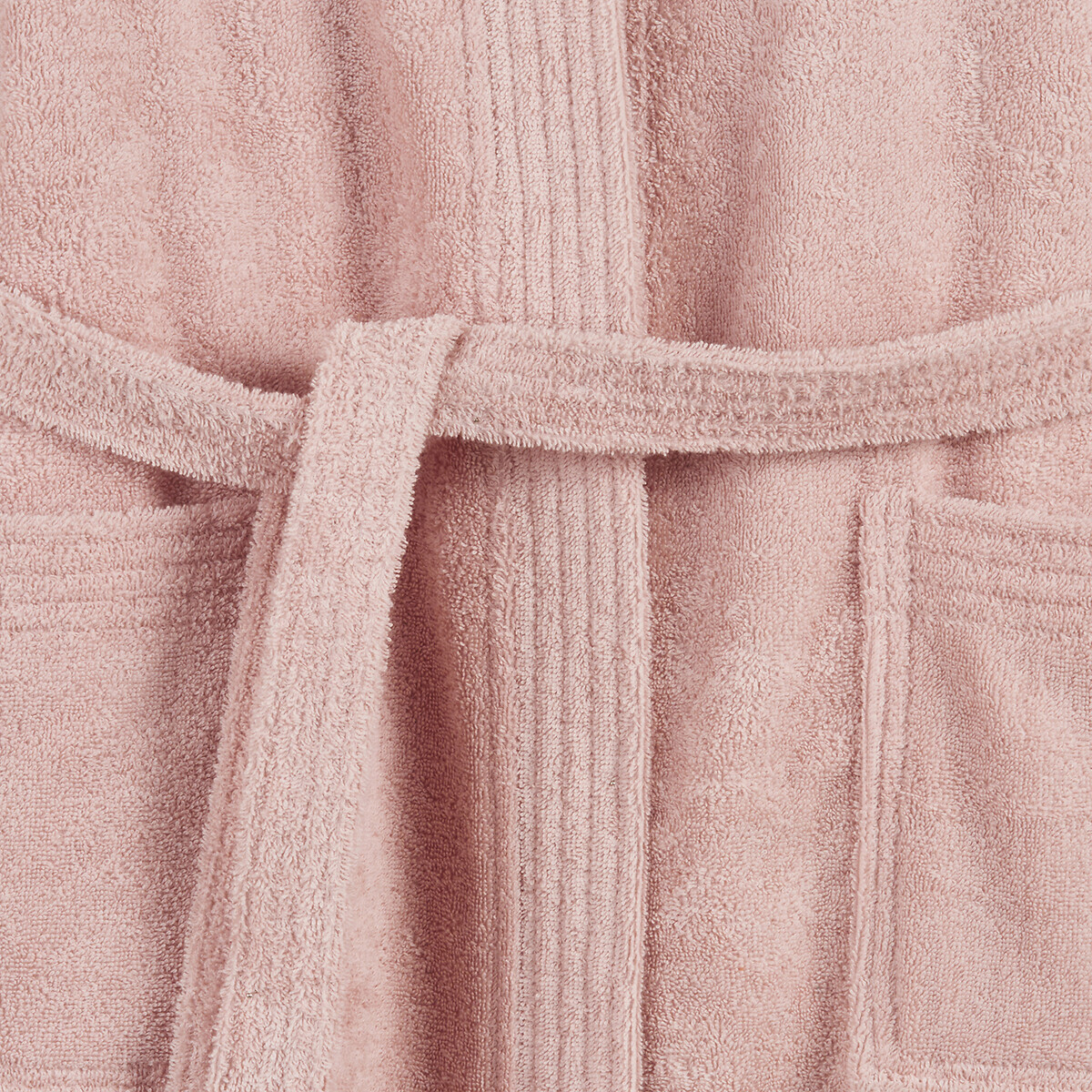 Peignoir capuche éponge bouclette 450 g/m2, Haxel rose poudré, LA REDOUTE INTERIEURS
