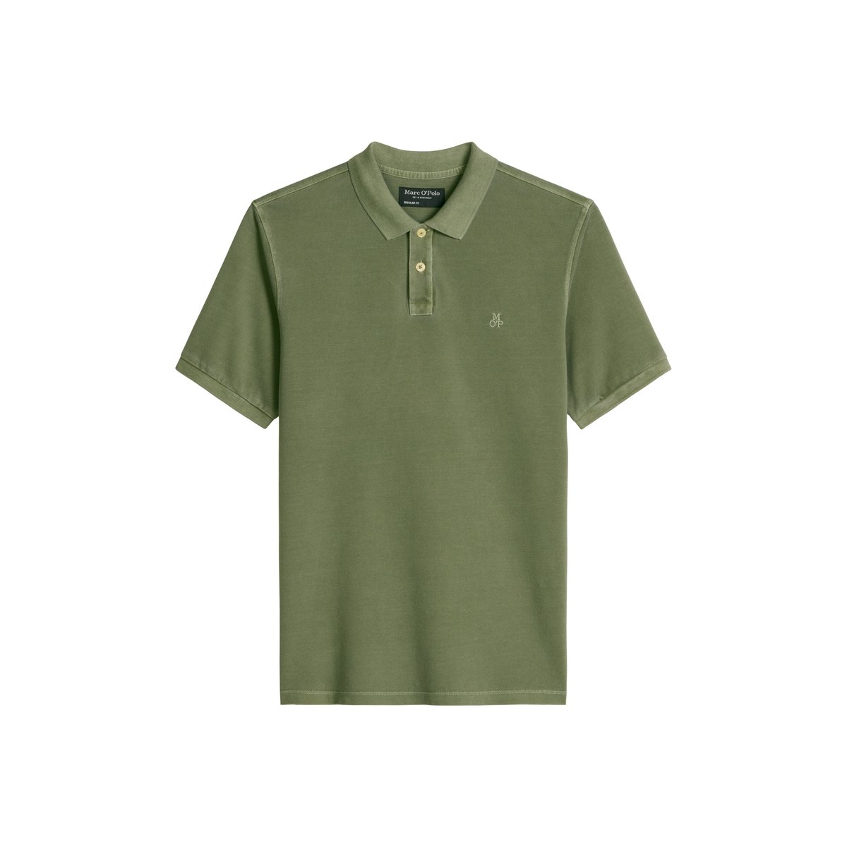 Polo Piqué Garment-dyed régulier en coton bio vert, MARC O'POLO