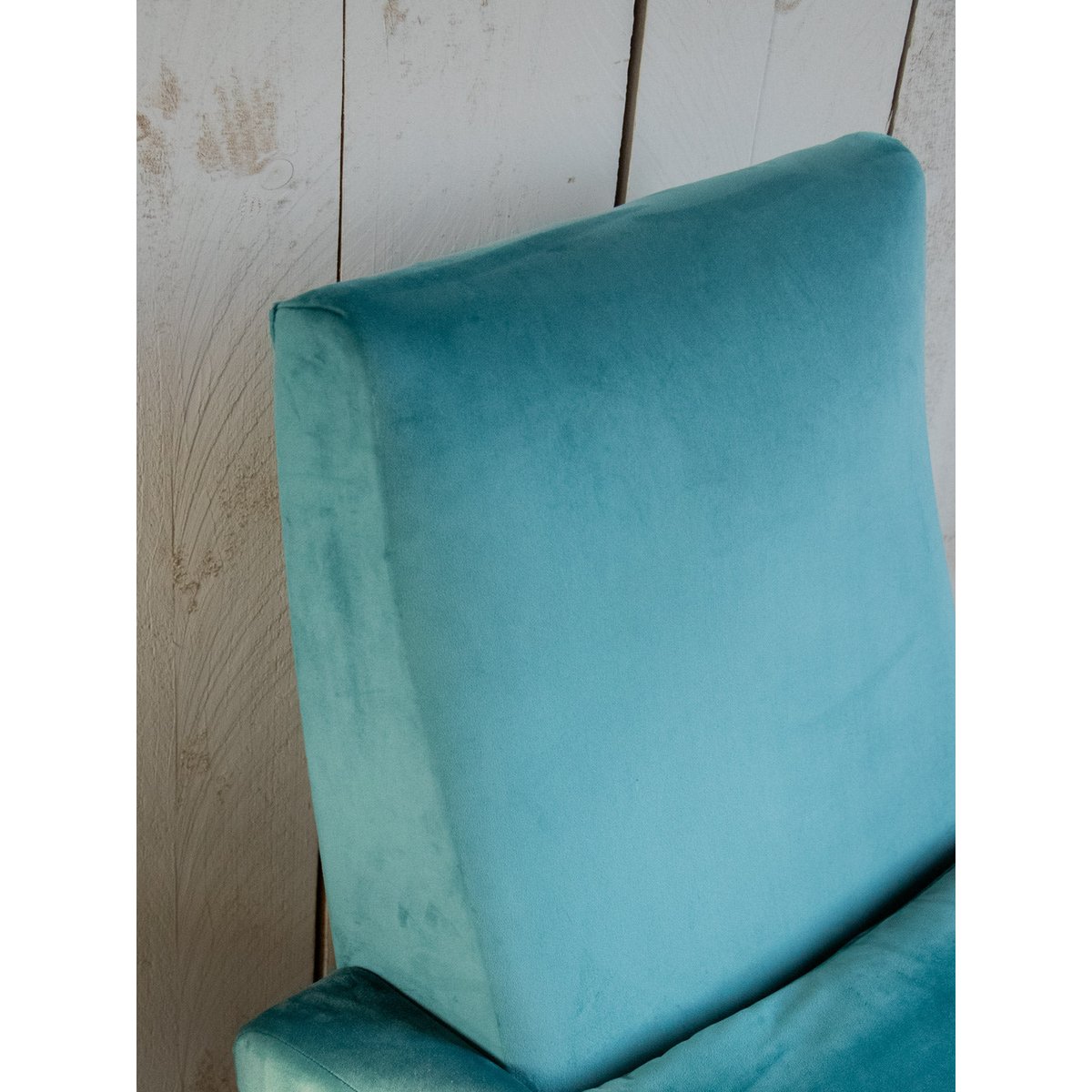 Fauteuil en velours Jakob N°737 - Bon état bleu, DEBONGOUT