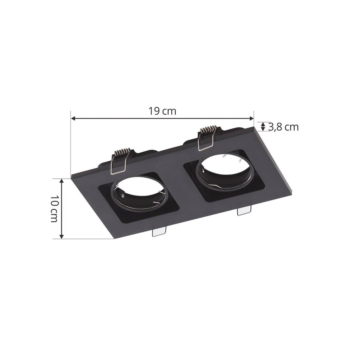 Projecteur, spot en métal moderne, Thorid noir, LINDBY