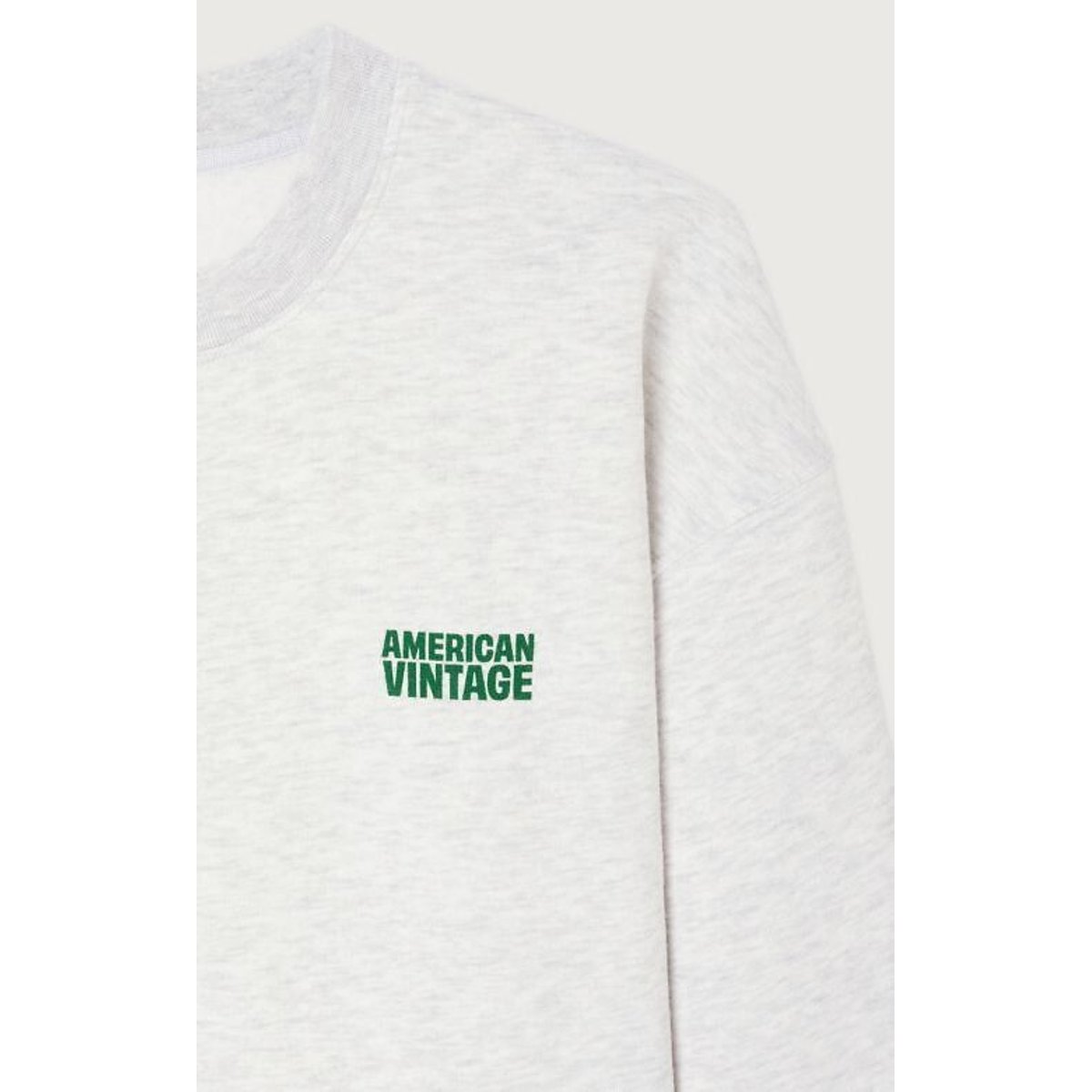Sweat BAPTOWN gris clair chiné, AMERICAN VINTAGE