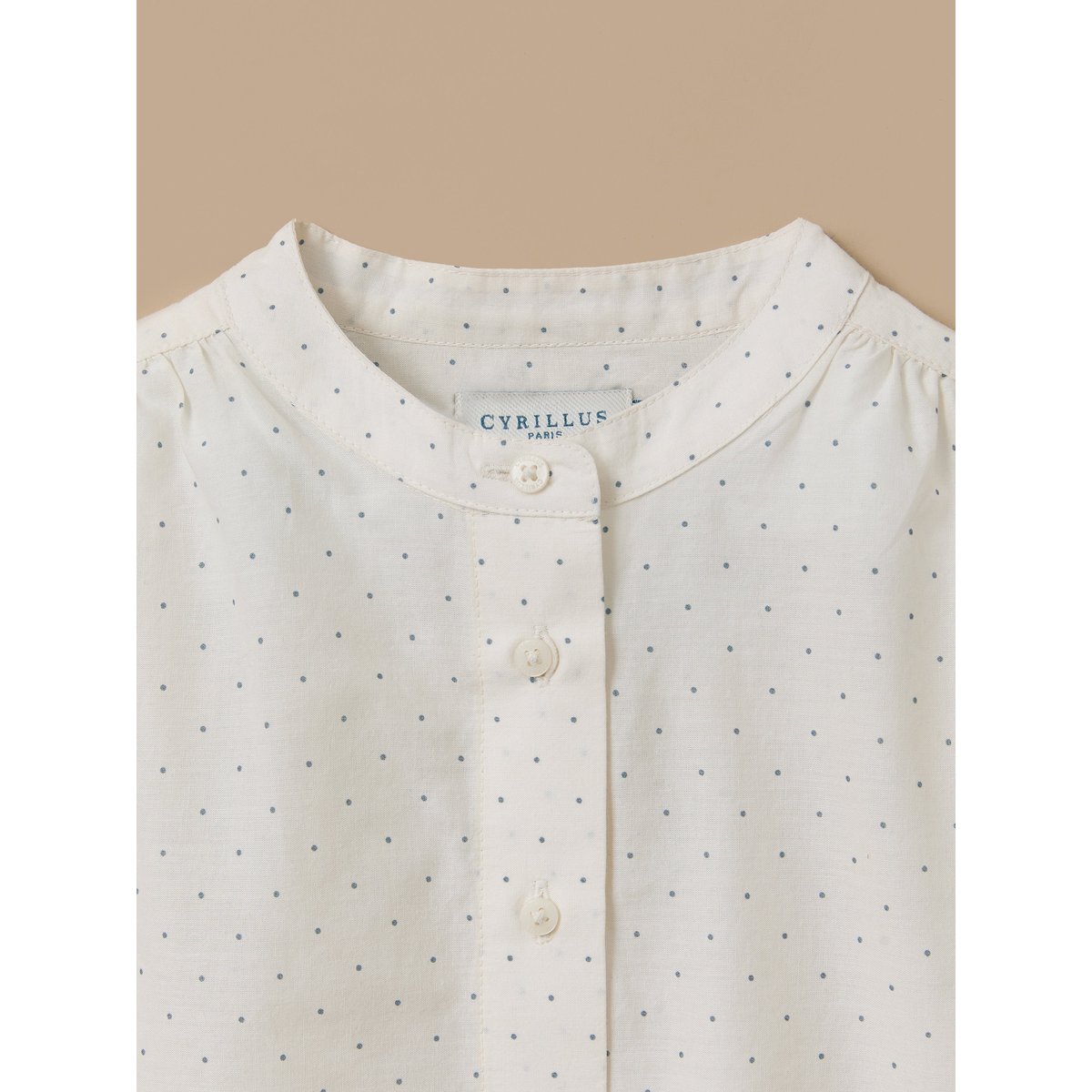 Blouse brodée pois bleu, CYRILLUS