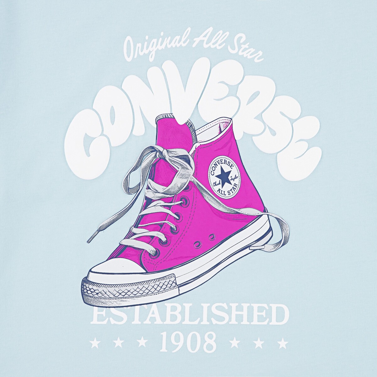 Chest Logo Short Sleeve T-Shirt blue, CONVERSE