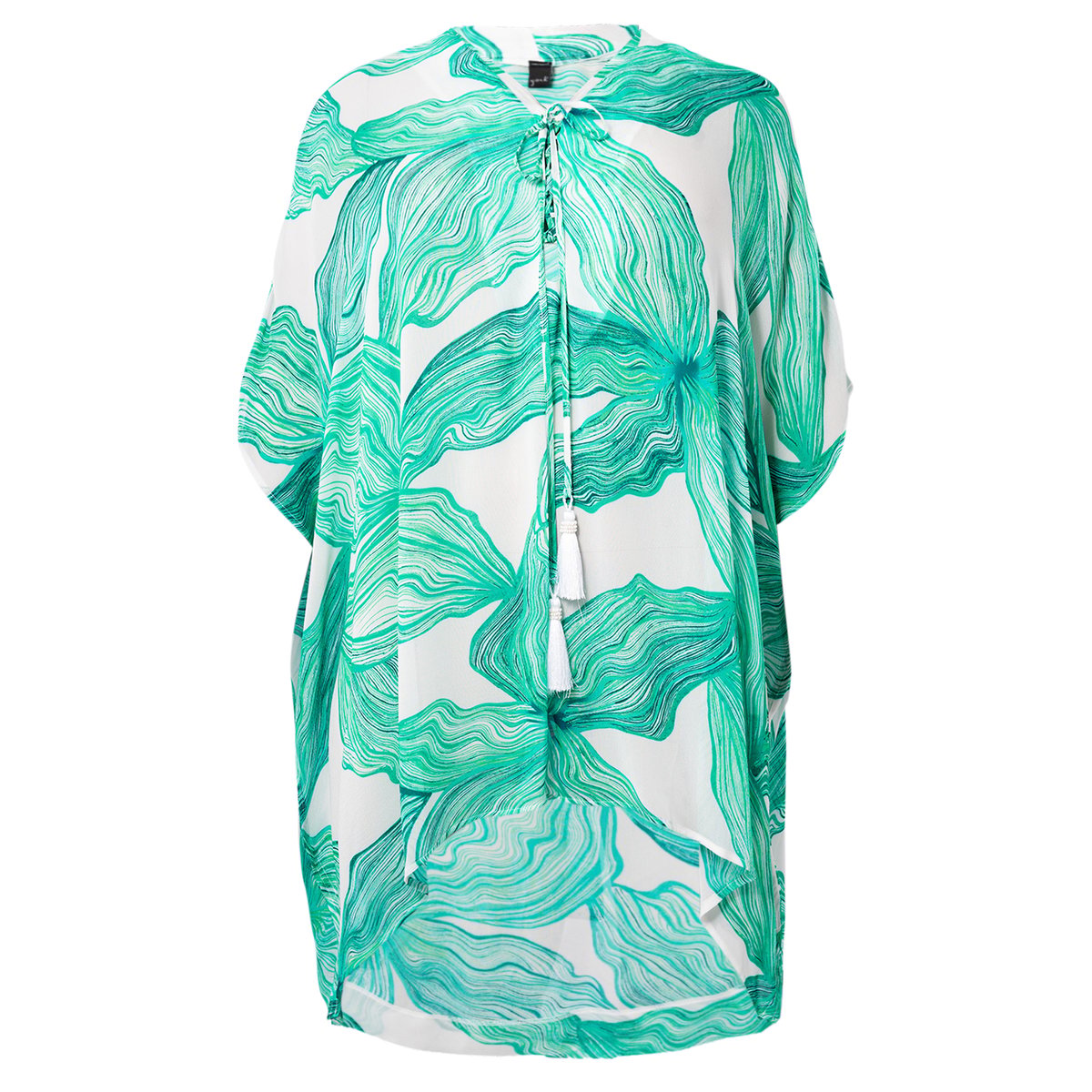 Caftan imprimée turquoise, YOEK