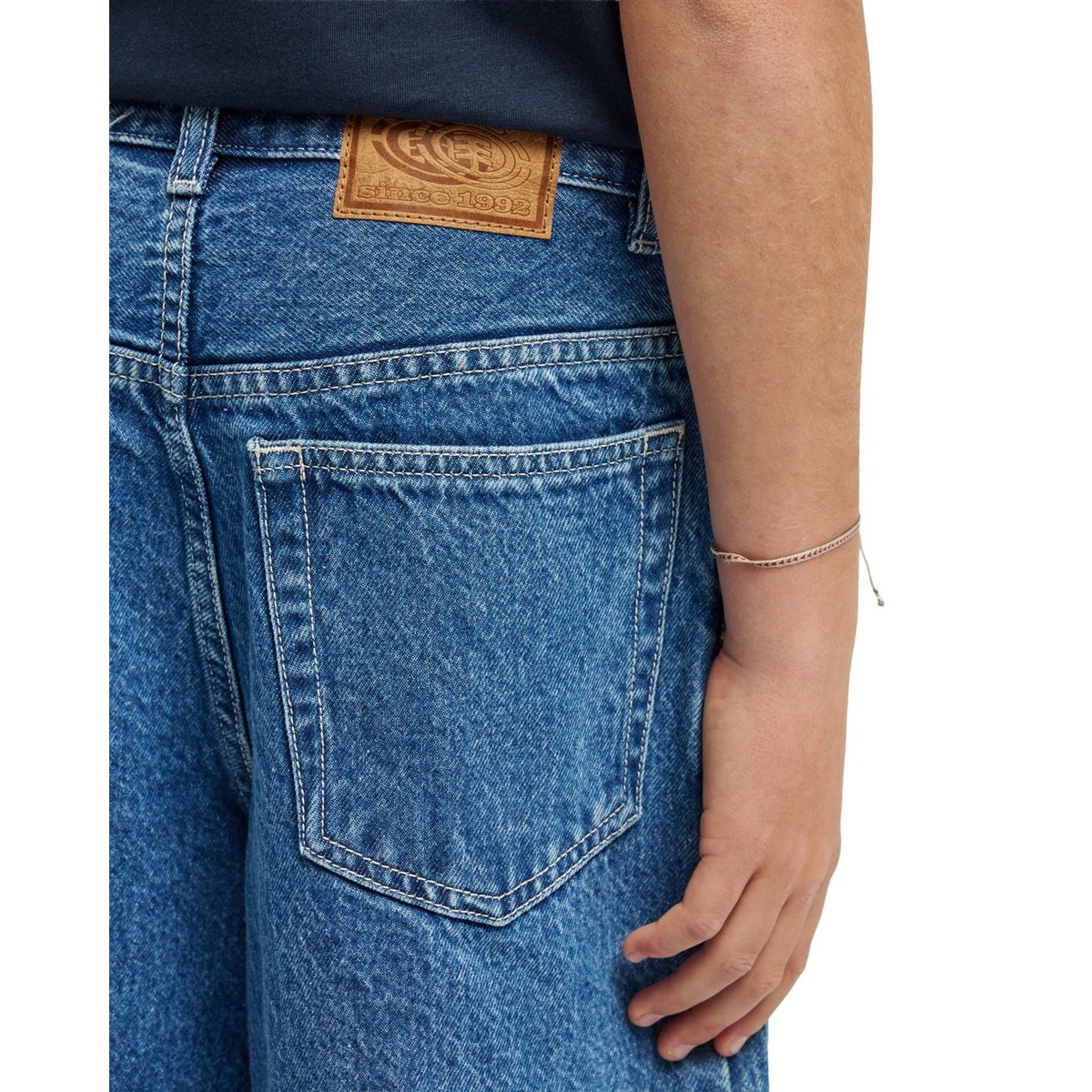Short en denim BIG 5 bleu mid used, ELEMENT