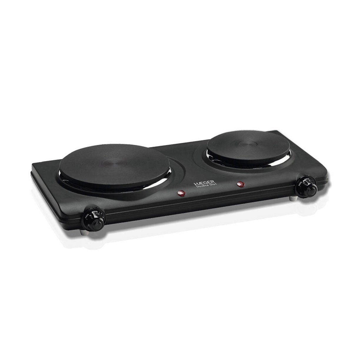 Placa elétrica Double Disc, HAEGER preto , HAEGER