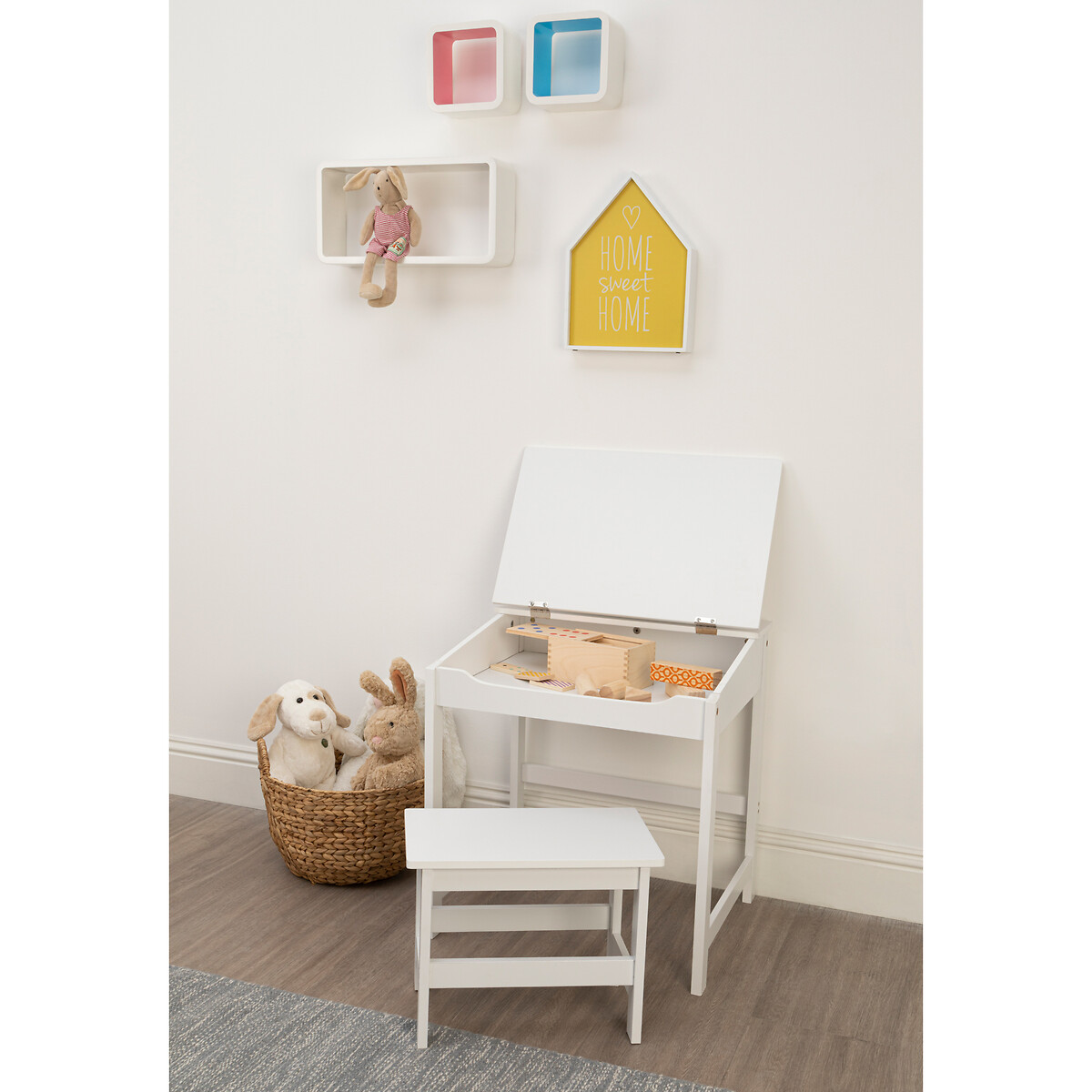 Jackanory Desk and Stool white, SO'HOME