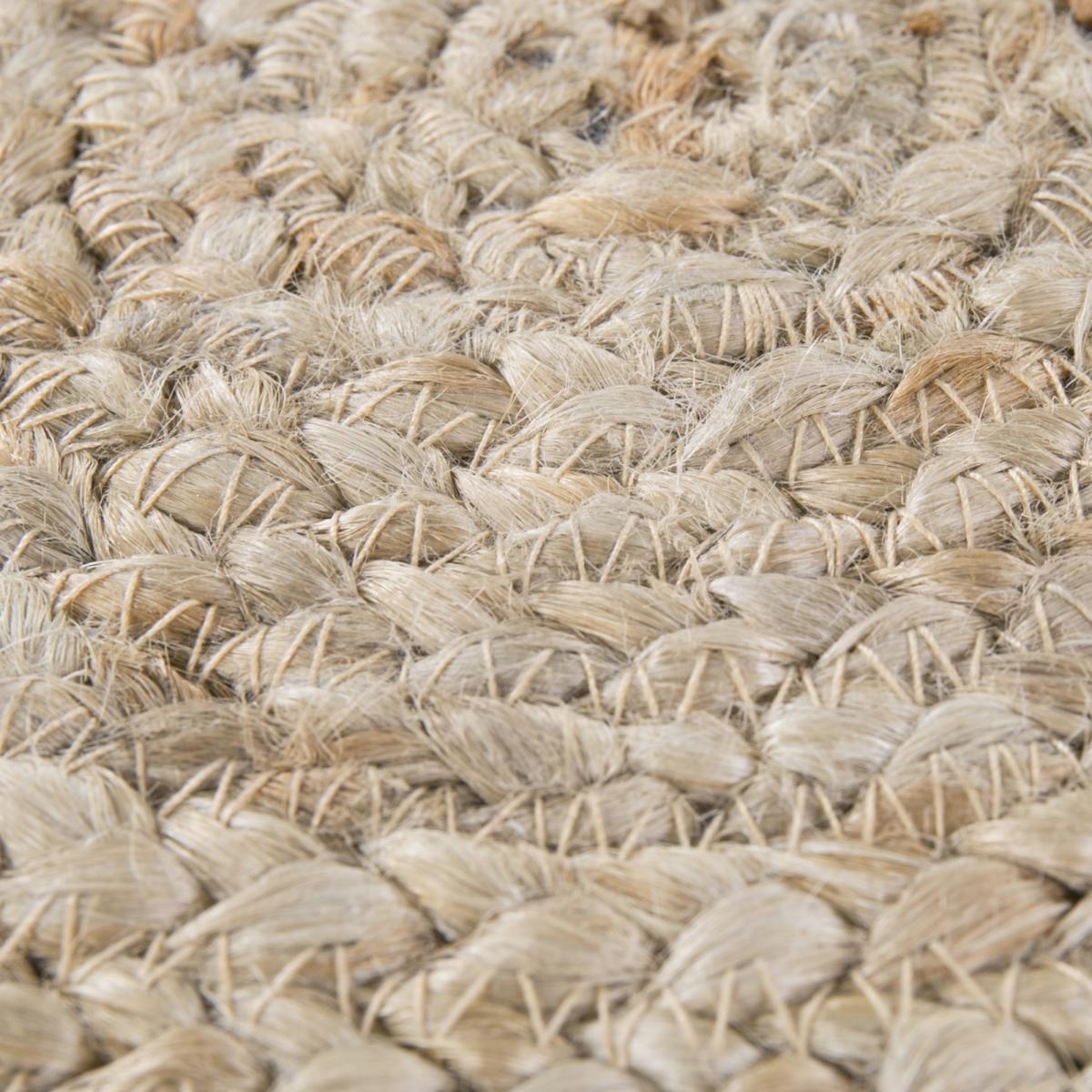 Tapis rond tissé en jute motif uni JUTERON beige, UN AMOUR DE TAPIS