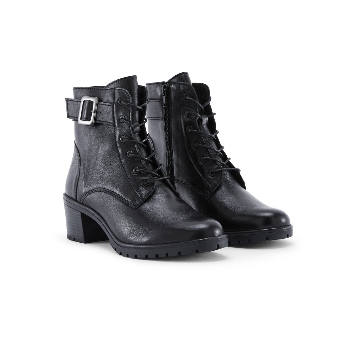 Boots avec zip et lacets noir, PEDICONFORT