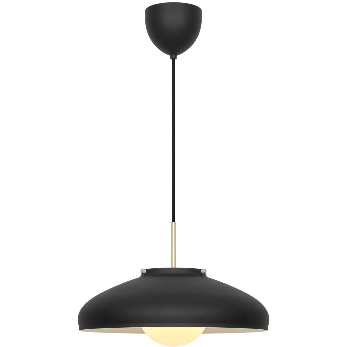 Suspension lumière douce et non éblouissante en métal, LATIF noir, DESIGN FOR THE PEOPLE