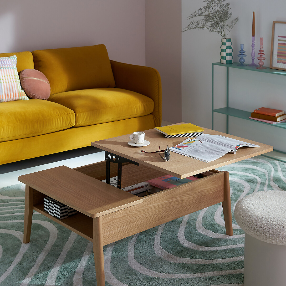 Suzon Lift-Top Coffee Table natural, LA REDOUTE INTERIEURS