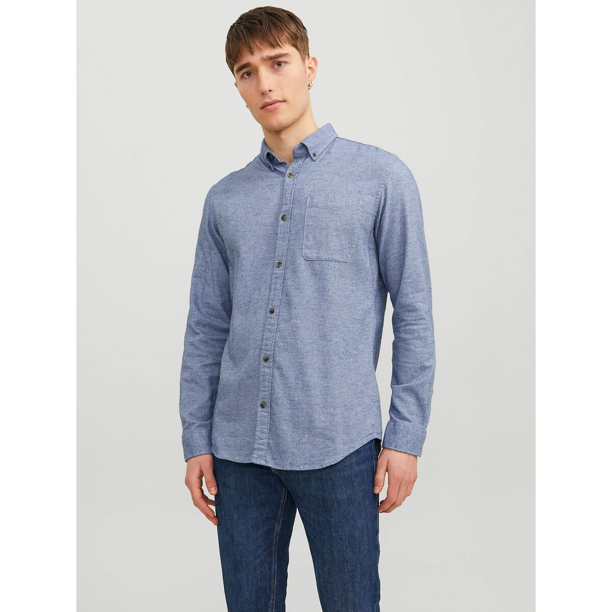Chemise unie Jjeclassic bleu pâle, JACK & JONES