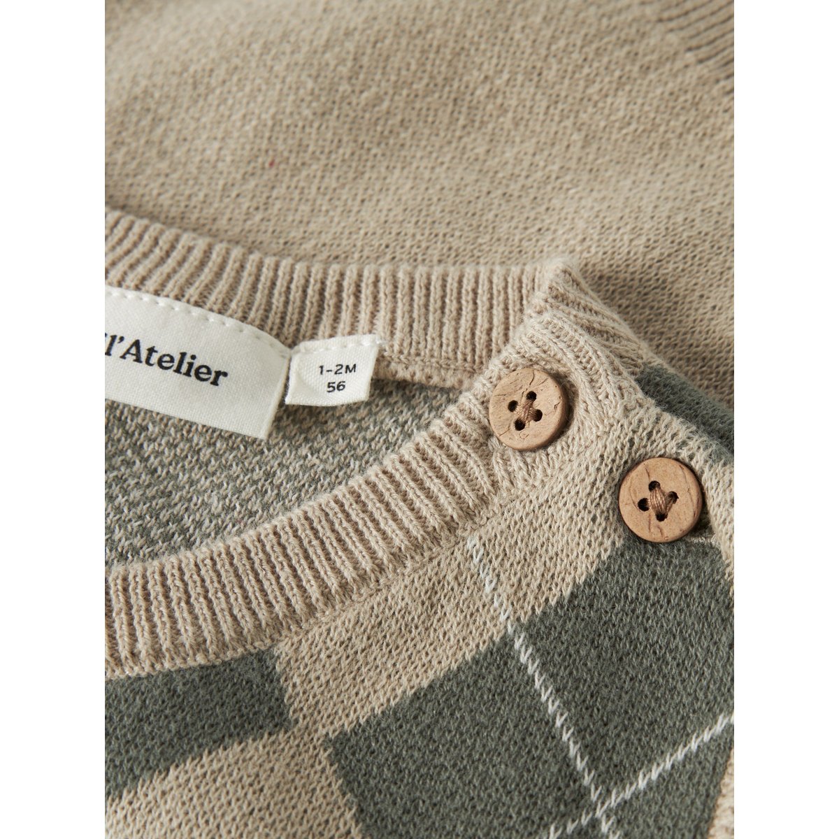Gilet Tricoté gris - white pepper1, NAME IT
