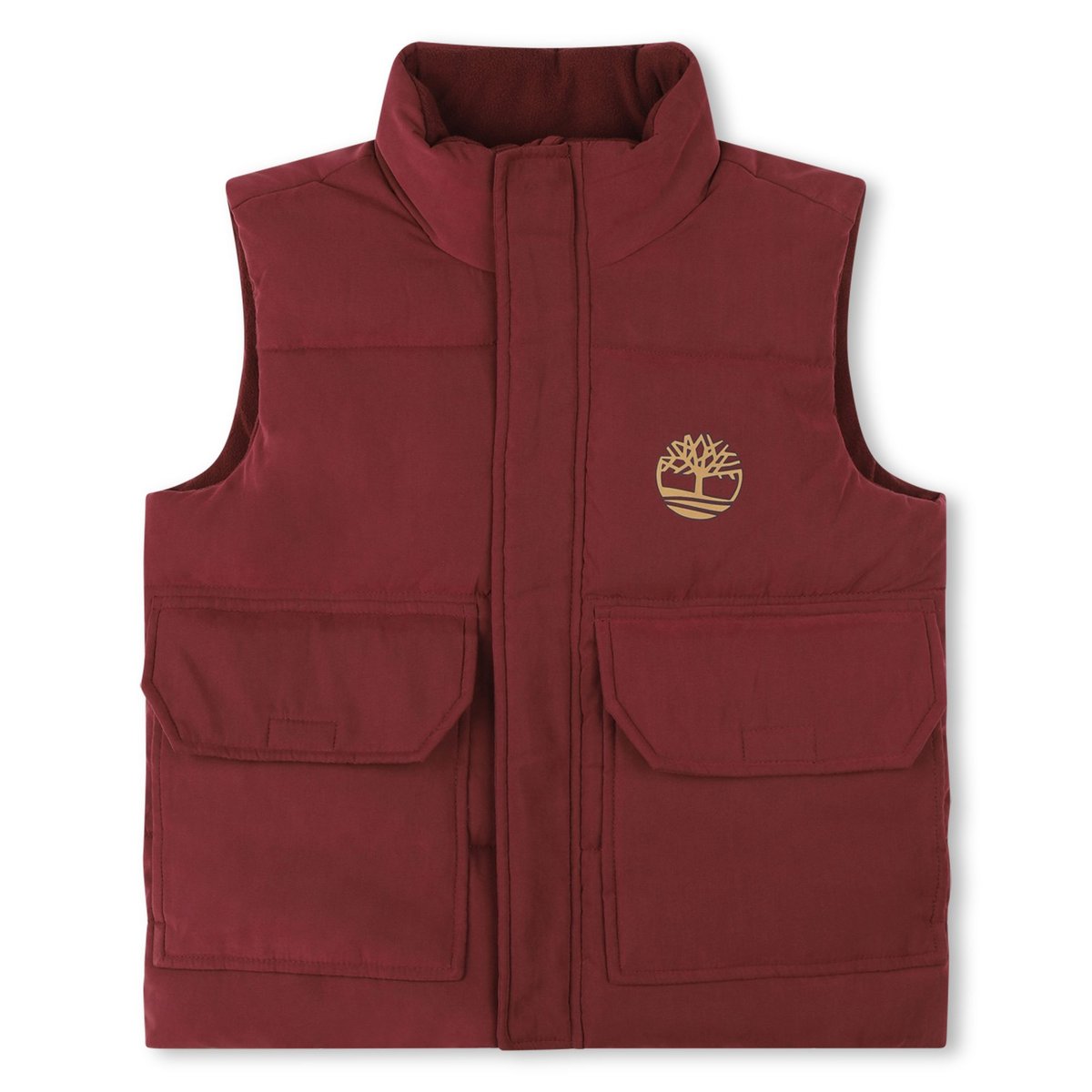 Doudoune zippée à logos marsala, TIMBERLAND