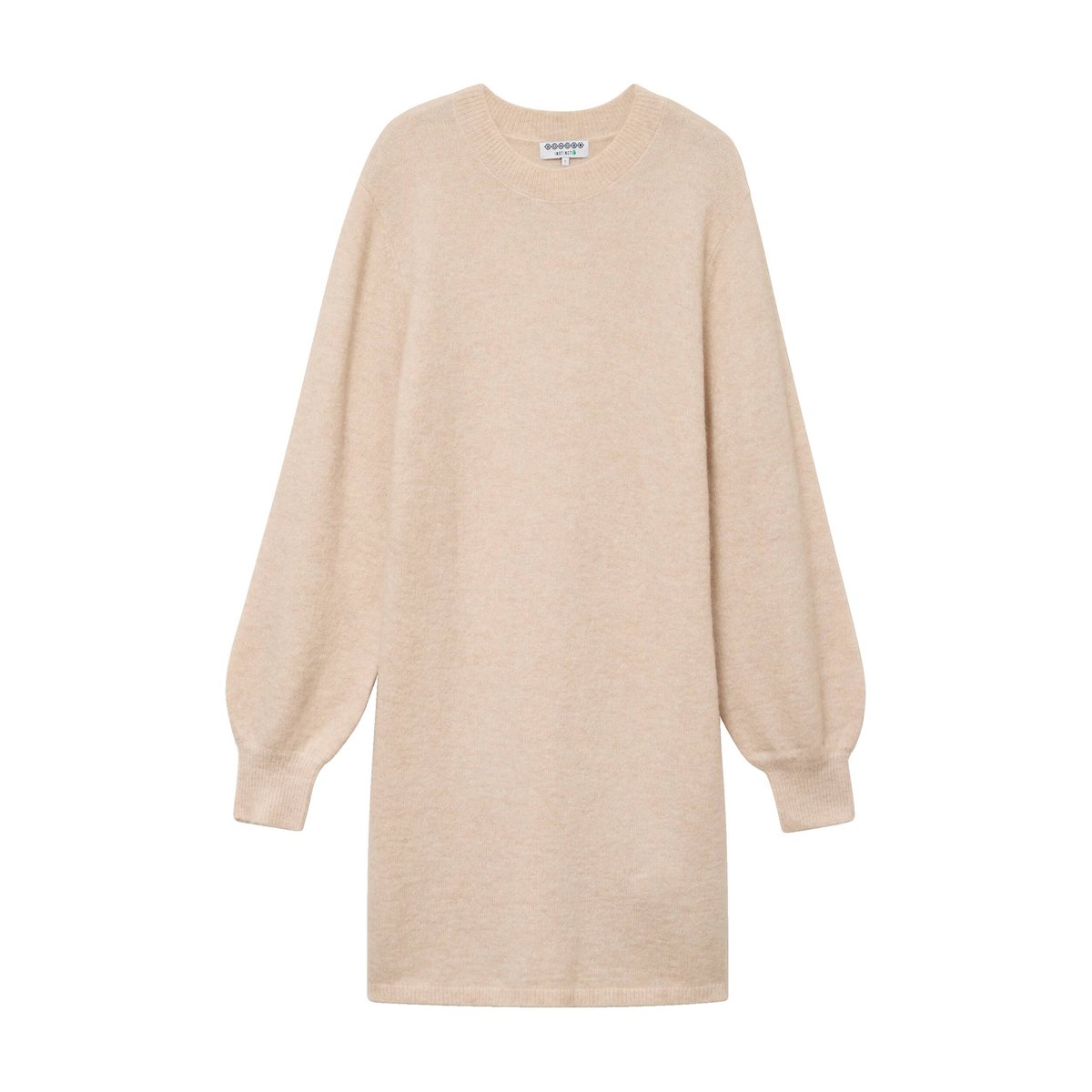 Robe droite courte manches longues creme, BONOBO