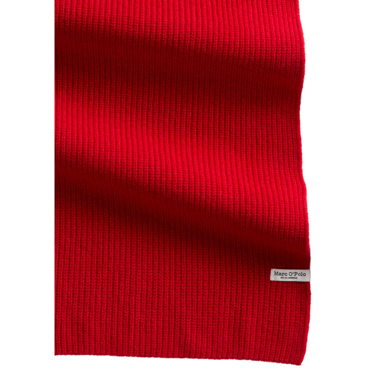 écharpe tricotée en mélange de laine vierge fine rouge, MARC O'POLO