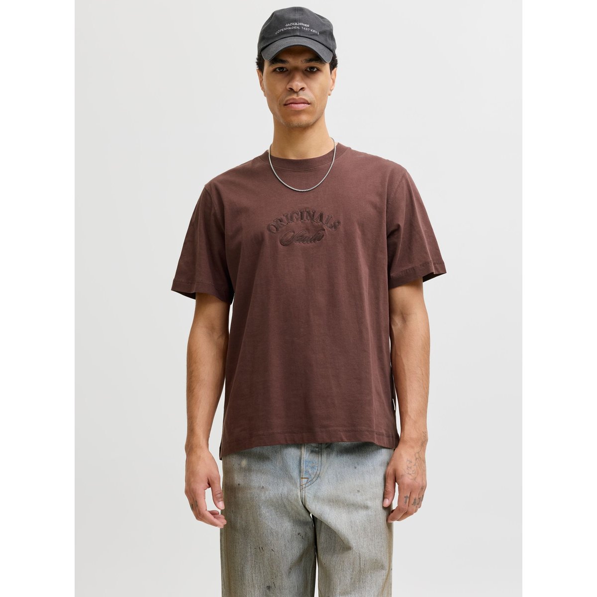 T-Shirt deep mahogany, JACK & JONES