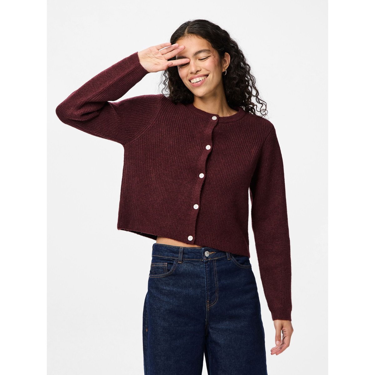 Cardigan En Maille tawny port, PIECES