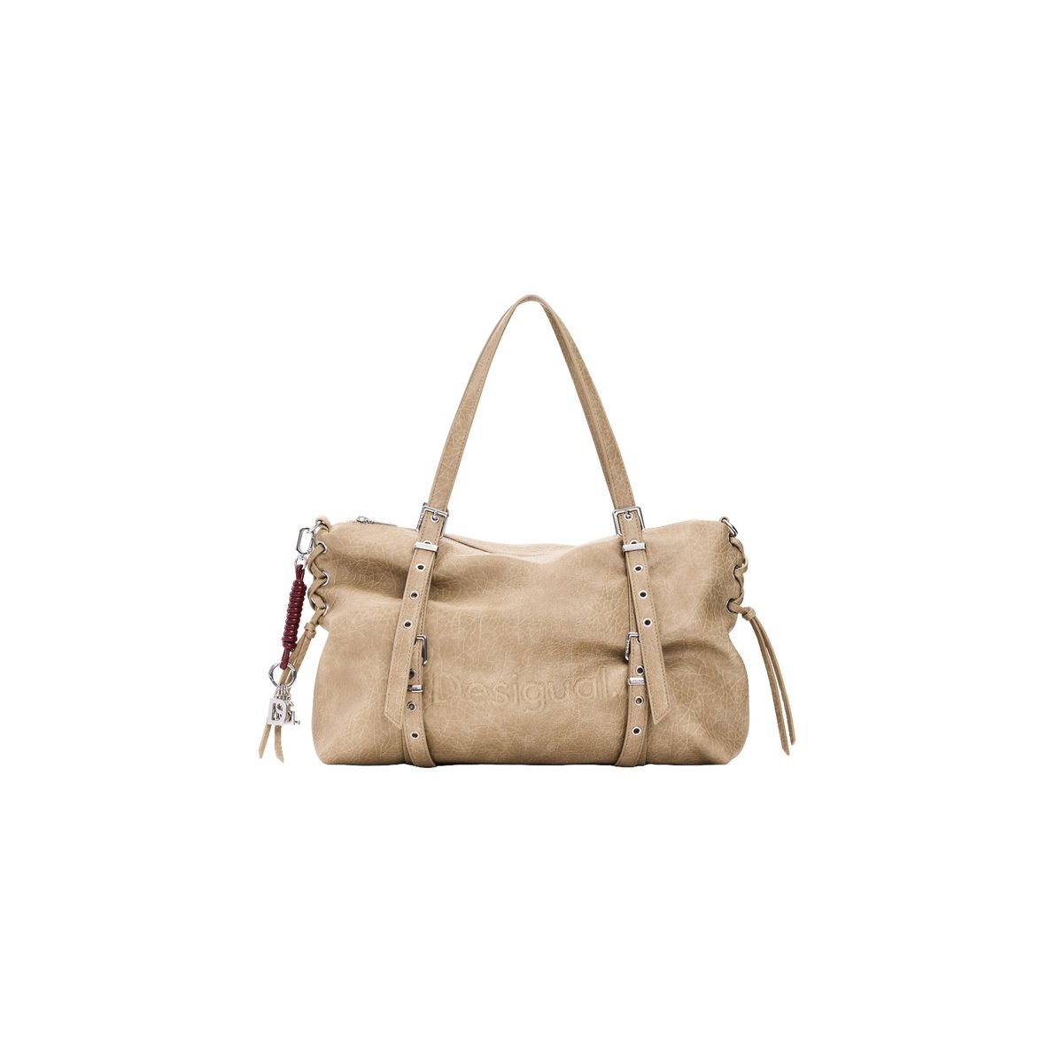 Grand sac shopping beige, DESIGUAL