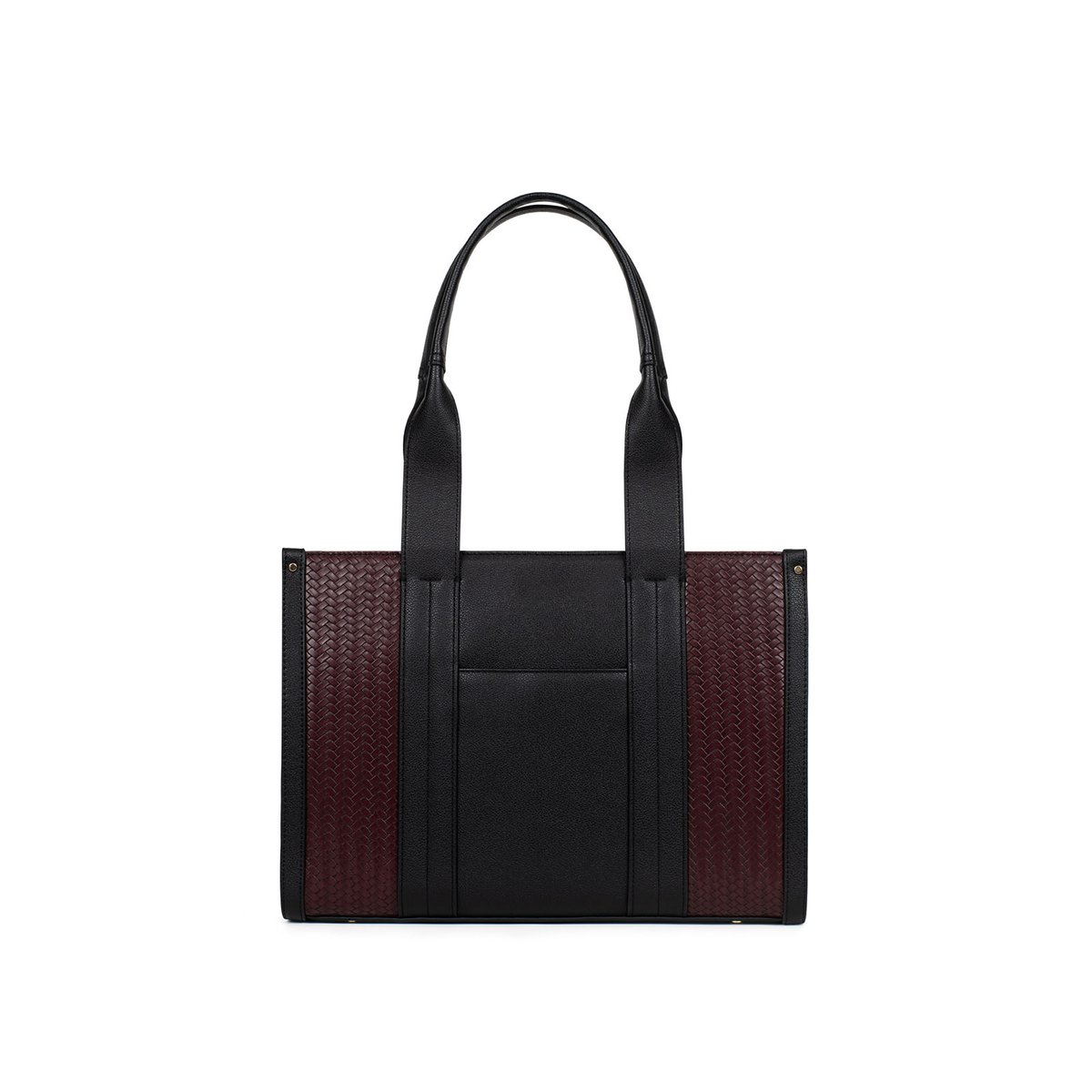Sac porté épaule 2 anses ZOÉ noir, HEXAGONA