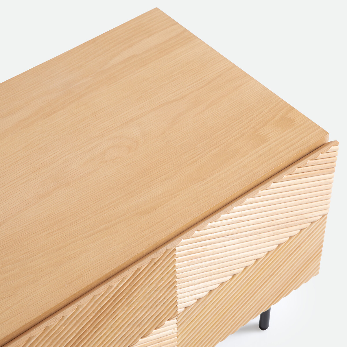 TV-Schrank JEREM aus Furnier mit reliefartiger Front, Breite 180 cm eichefarben, LA REDOUTE INTERIEURS