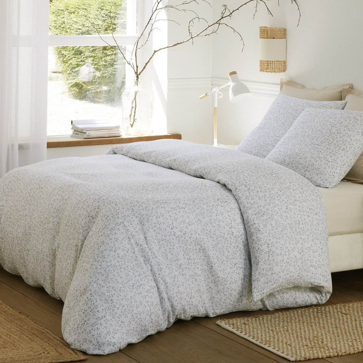 Parure de lit - Housse de couette + taie 100% Gaze de Coton multicolore, EDEN