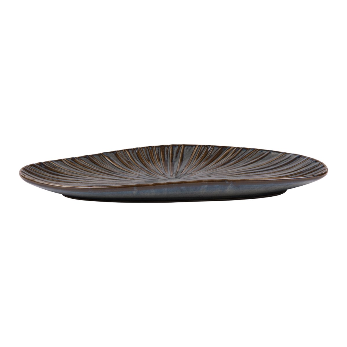 Plat organique Liv   26x16 cm bleu, TABLE PASSION