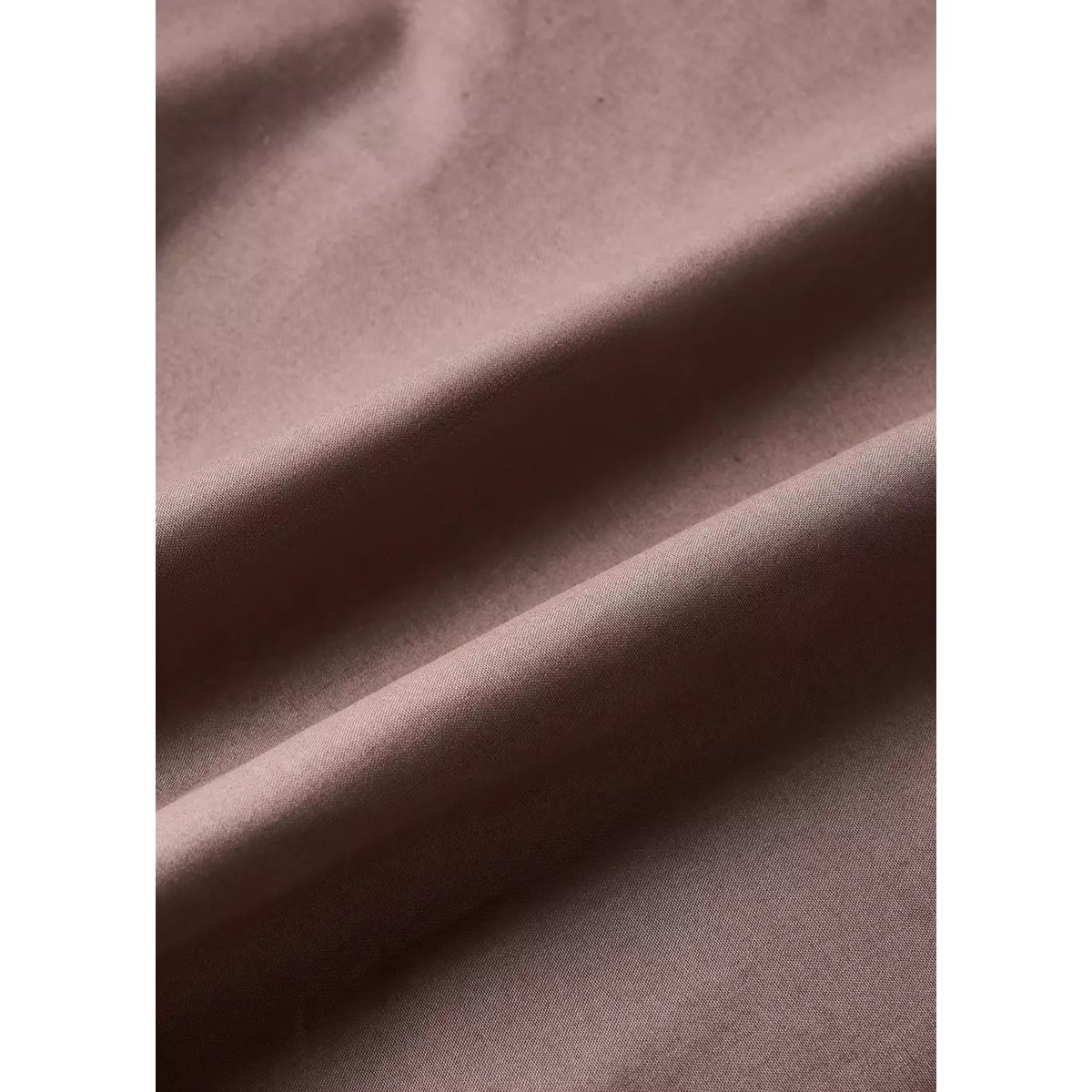 Drap-housse percale de coton 200 fils lit 150 cm marron, MANGO HOME