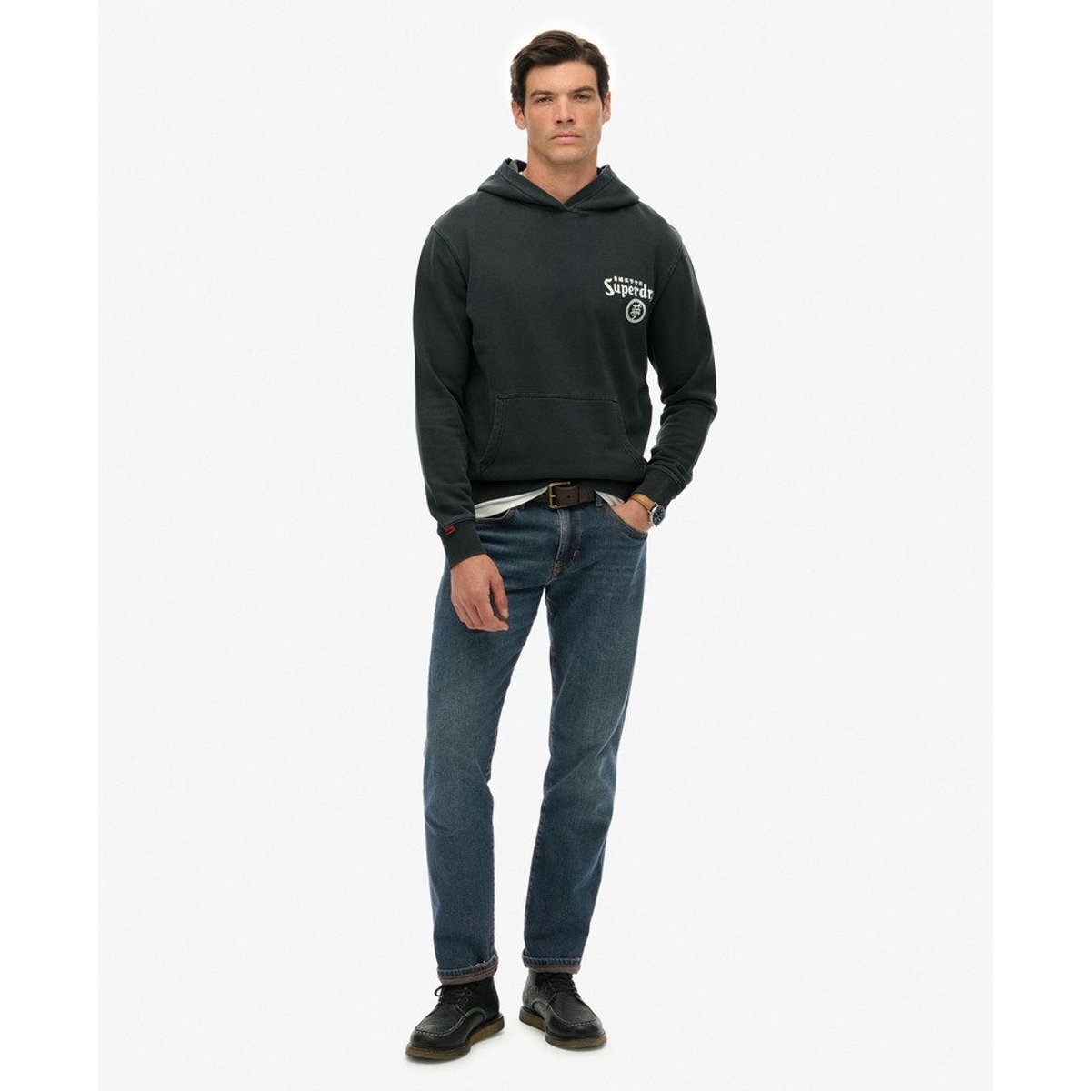 Hoodie Tokyo Narrative Coupe Ample blackboard, SUPERDRY