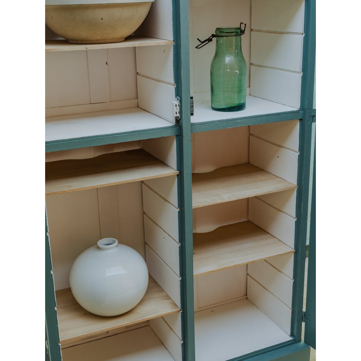 Armoire en bois vert Blandine N°527 - Bon état vert, DEBONGOUT