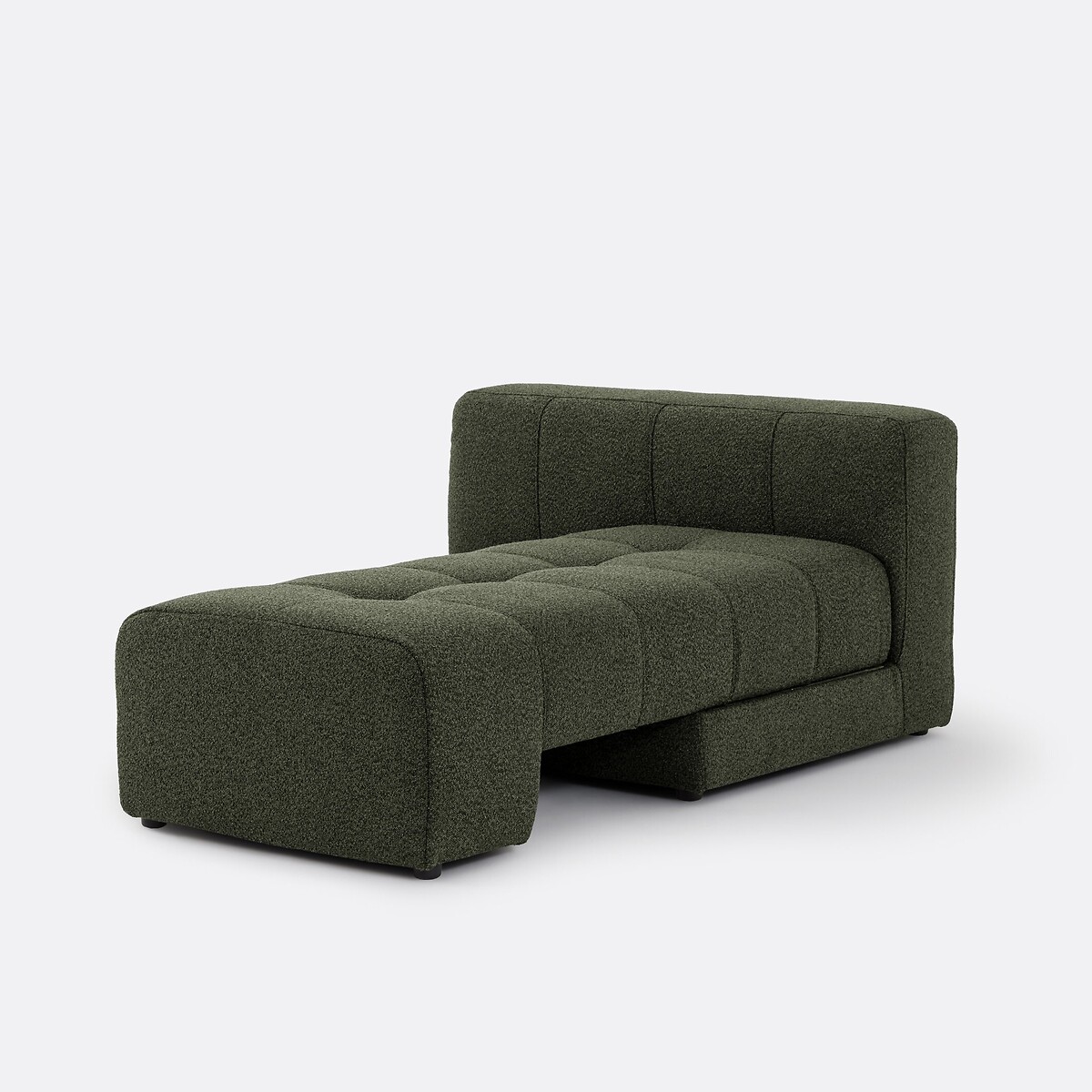 Banquette assise pivotante, gauche, modulable, en bouclette fine, FANO vert, LA REDOUTE INTERIEURS