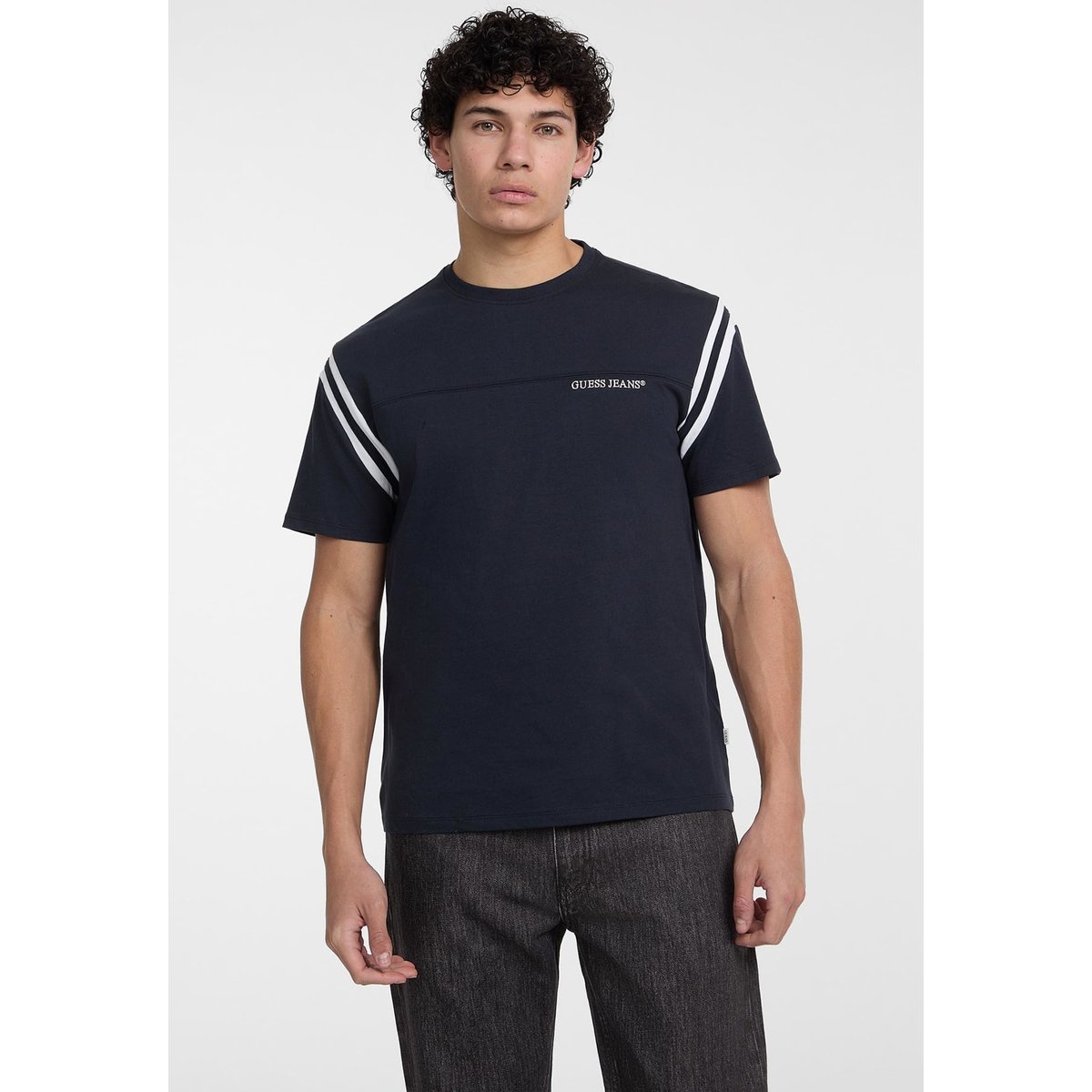 T-Shirt Imprimé bleu foncé, GUESS