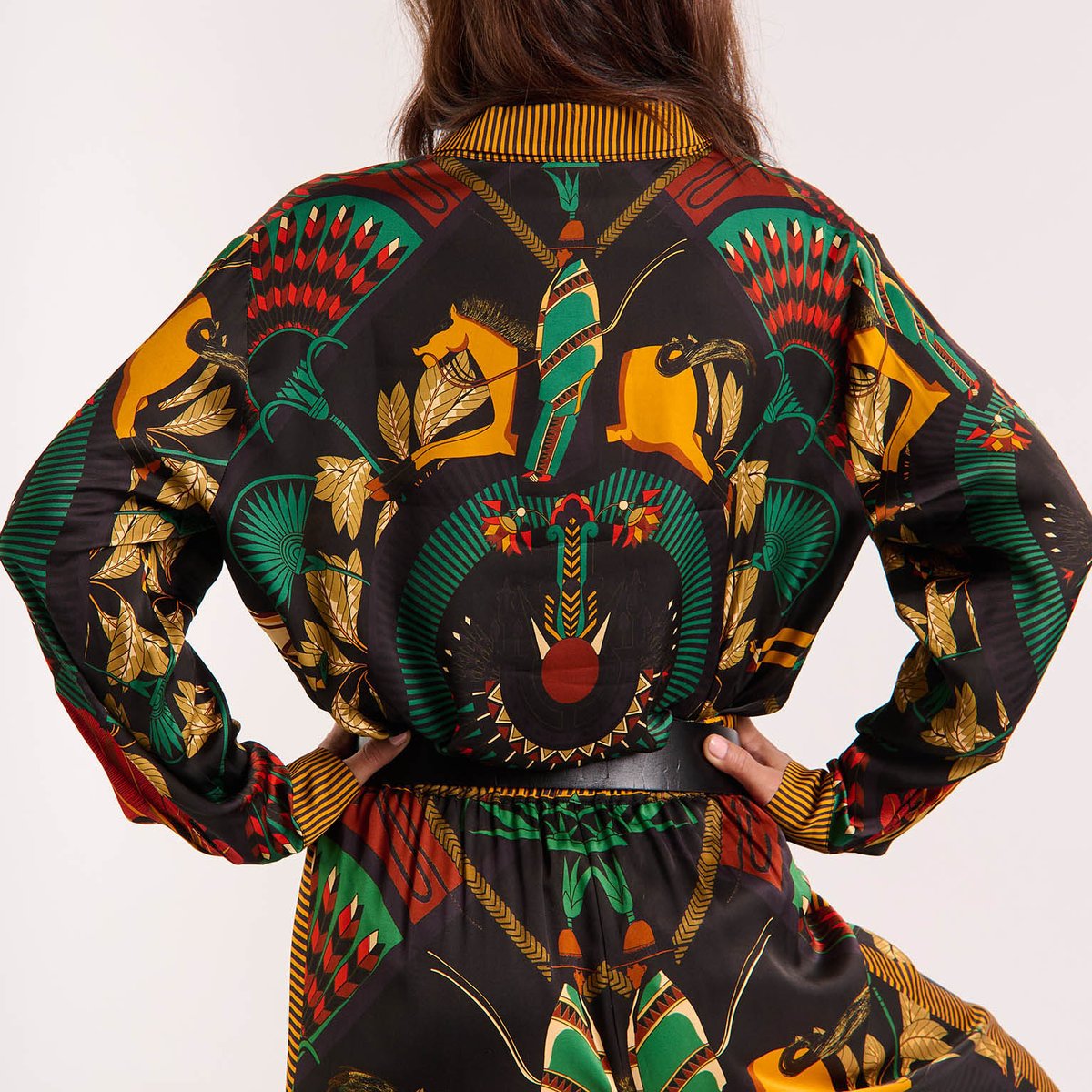 Chemise à motifs BONAVENTURE MACHU PICHU noir, WILD