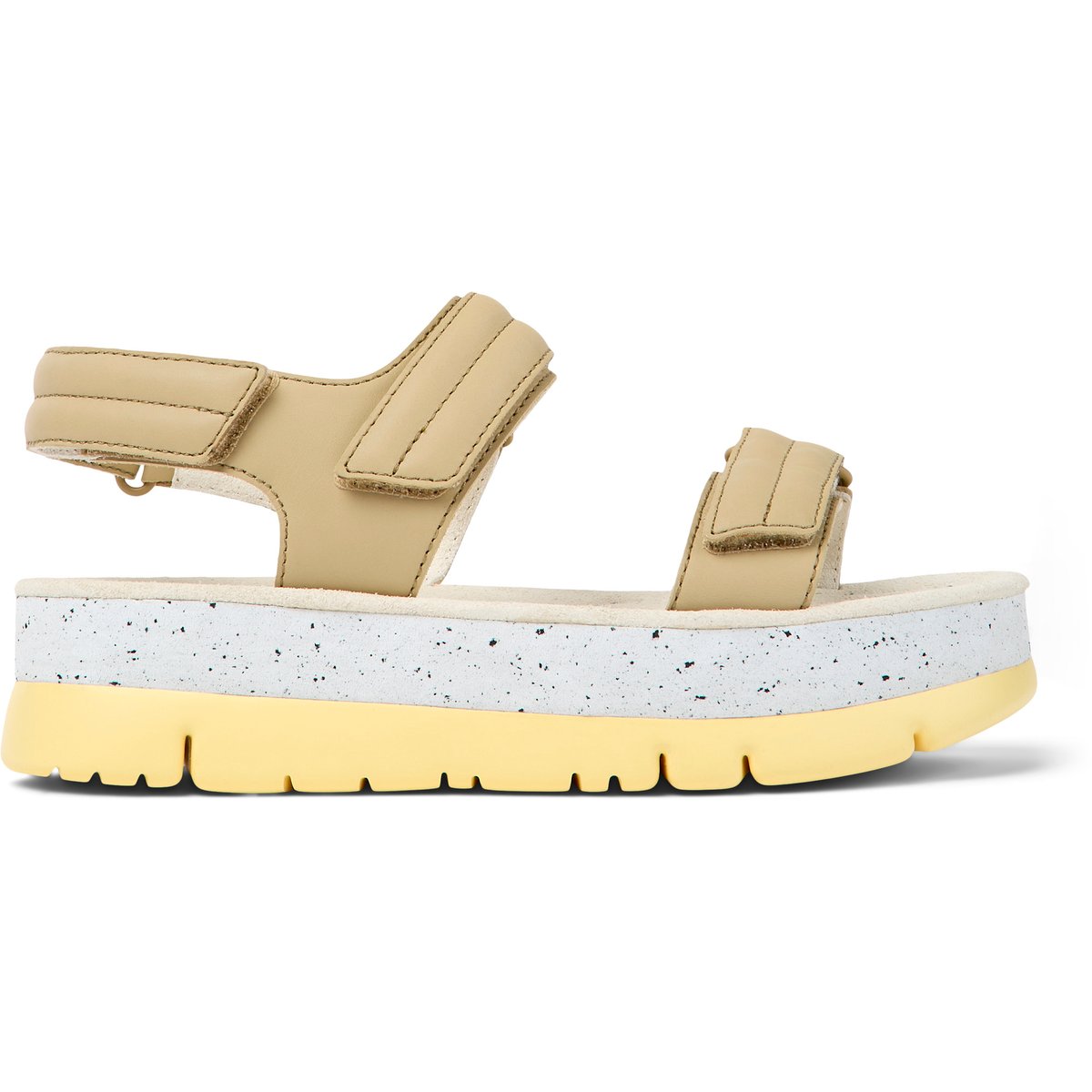 Sandales Oruga Up cuir beige, CAMPER