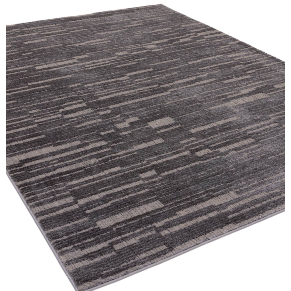 Tapis tissé plat moderne GRIDEL noir, NOVATREND