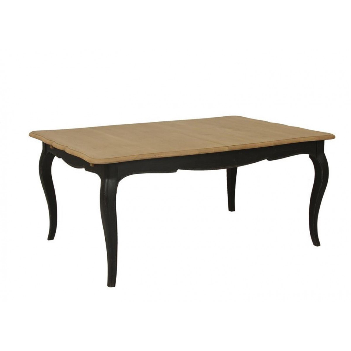Table rectangulaire extensible pour 12 à 14 noir, INTERIOR'S